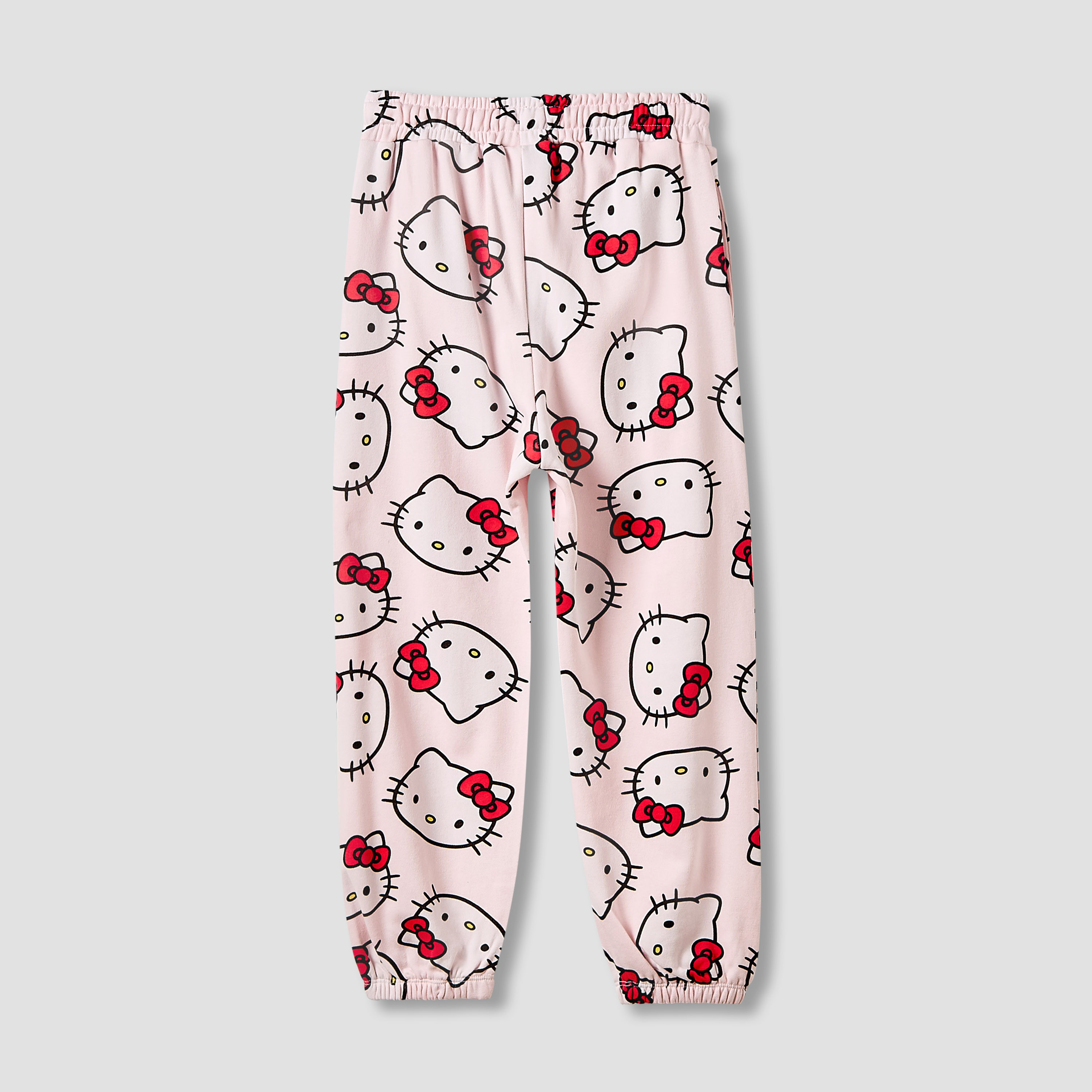 Sanrio Girls Joggers with Hello Kitty Print - Cotton - Drawstring Waist-girls-clothing-bottoms-joggersandtrackpants-image-2