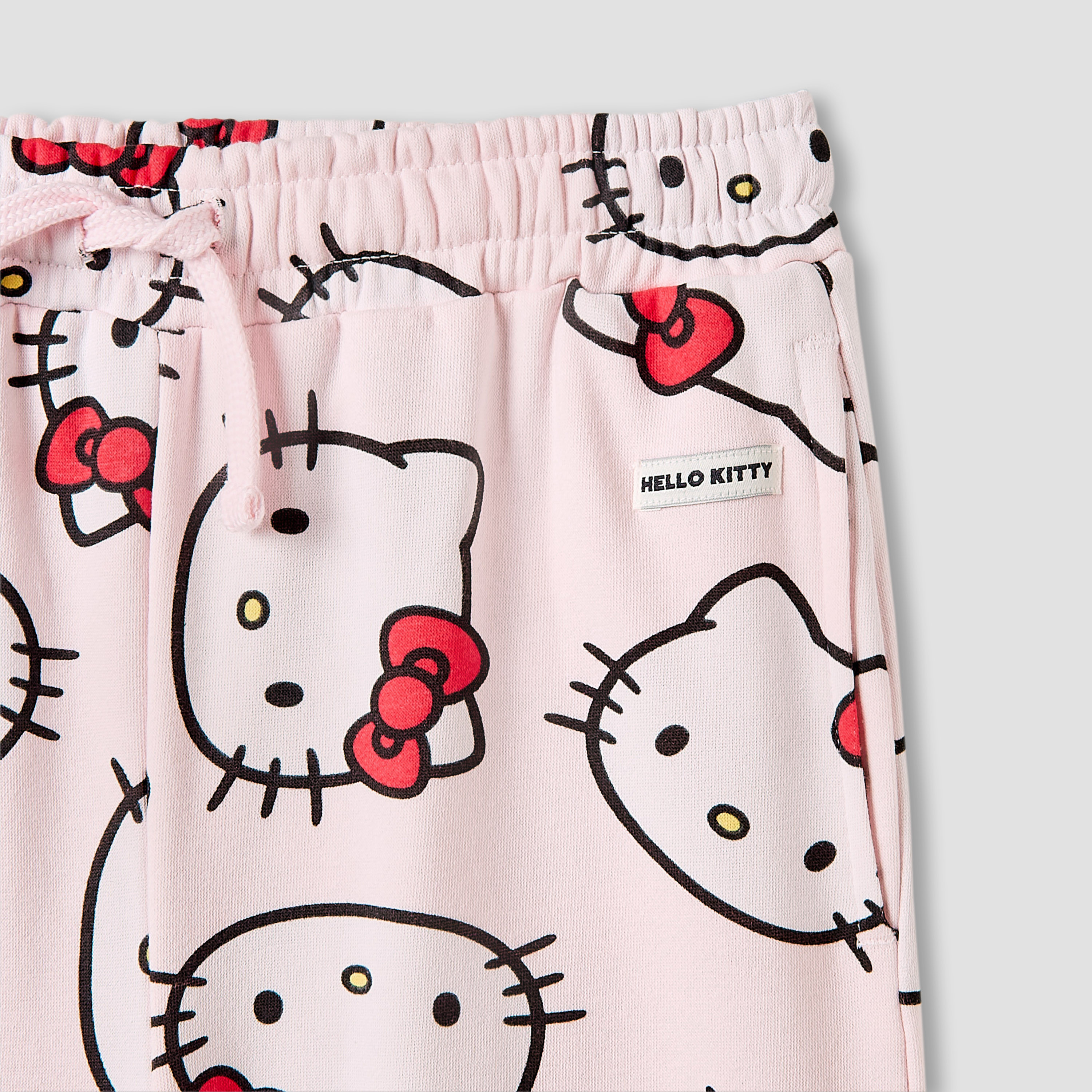 Sanrio Girls Joggers with Hello Kitty Print - Cotton - Drawstring Waist-girls-clothing-bottoms-joggersandtrackpants-image-3