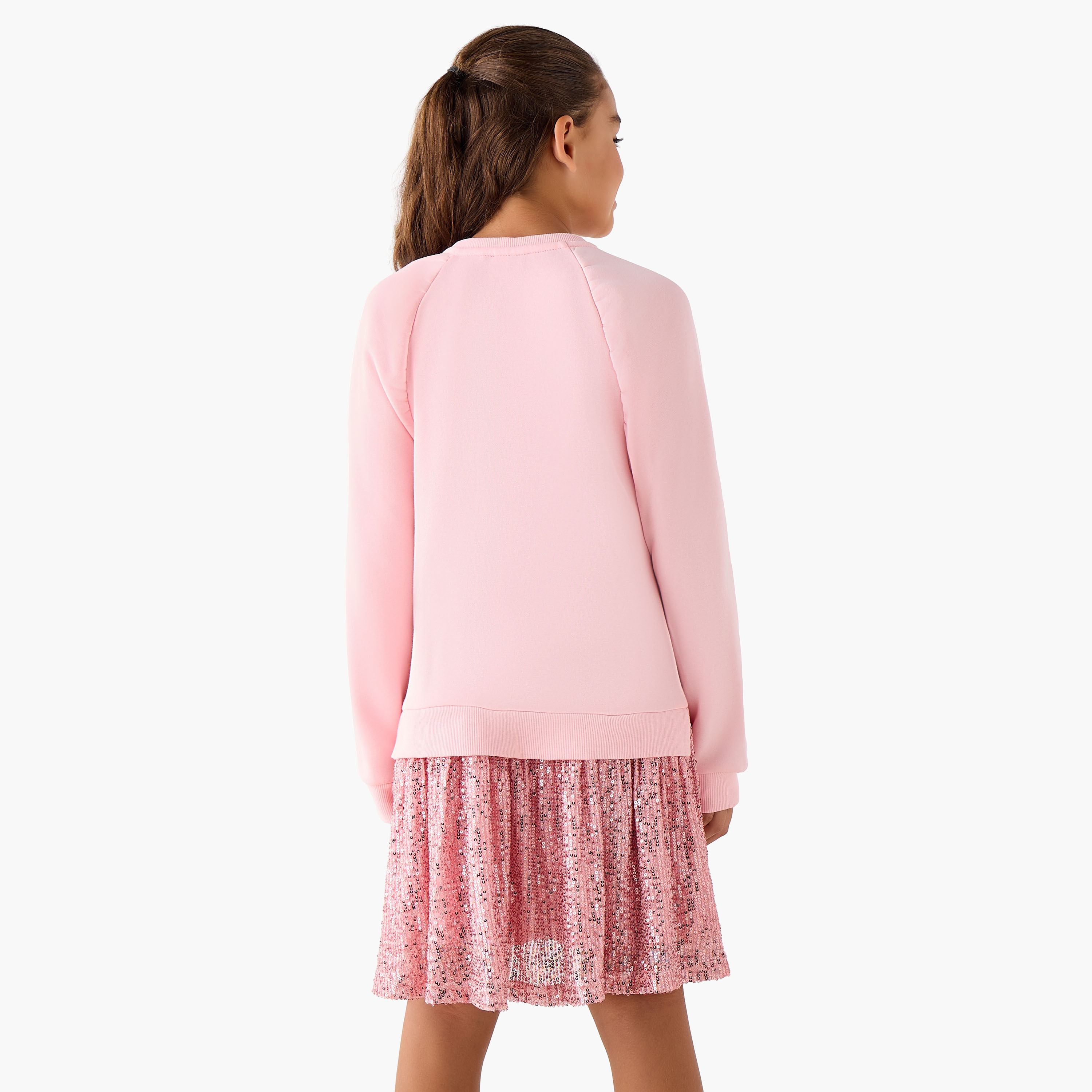 Sanrio Round Neck Long Sleeves Sweat Dress with Hello Kitty Print-girls-clothing-dressesandjumpsuits-image-3