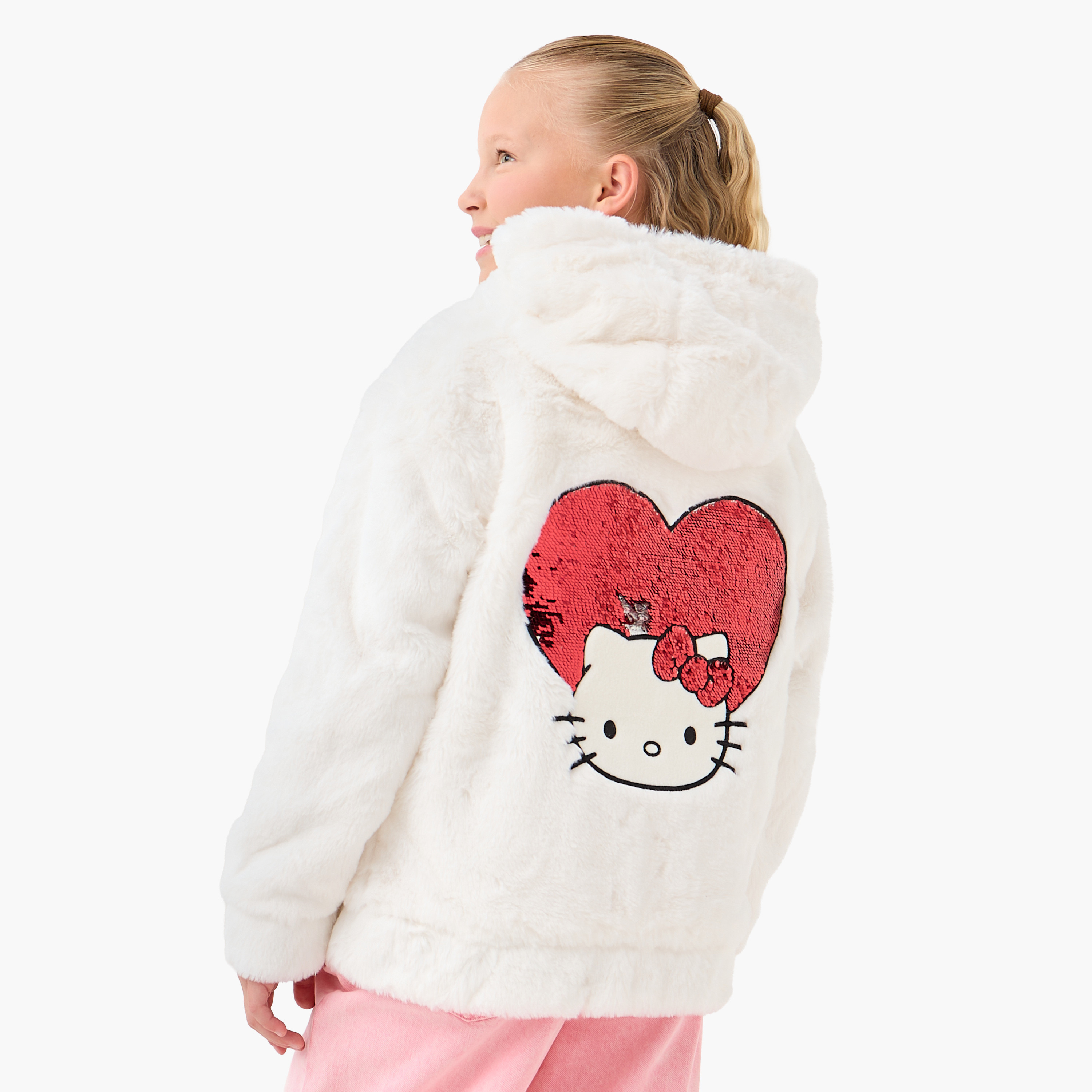 جاكيت بتزيينات هالو كيتي ترتر وقبعة من سانريو-girls-clothing-jacketsandcoats-image-2