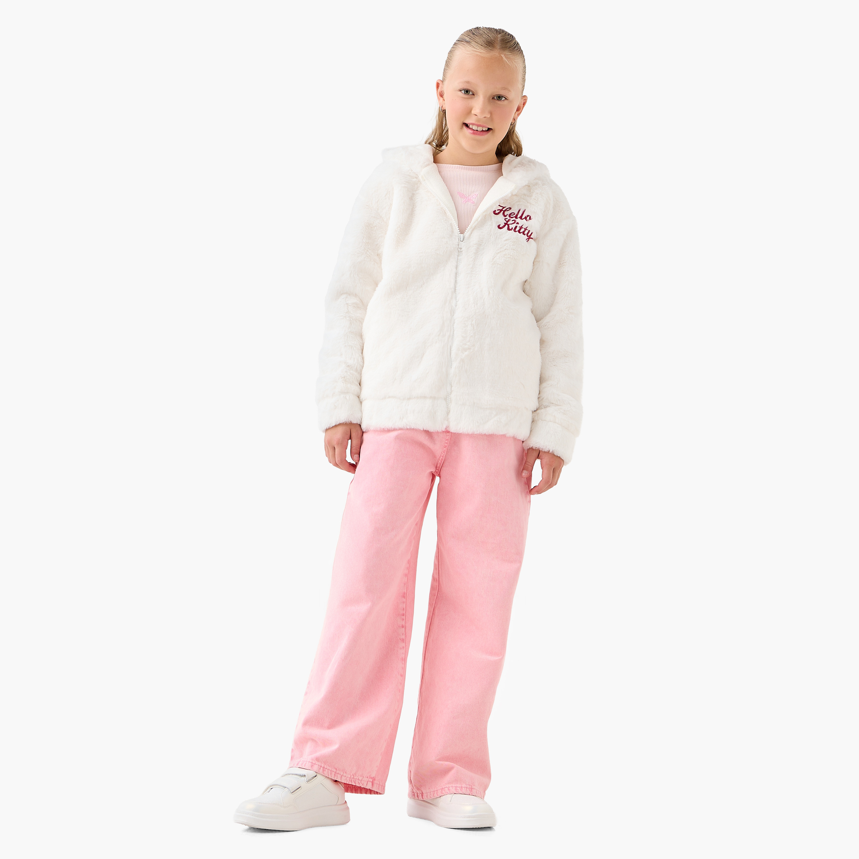 جاكيت بتزيينات هالو كيتي ترتر وقبعة من سانريو-girls-clothing-jacketsandcoats-image-3