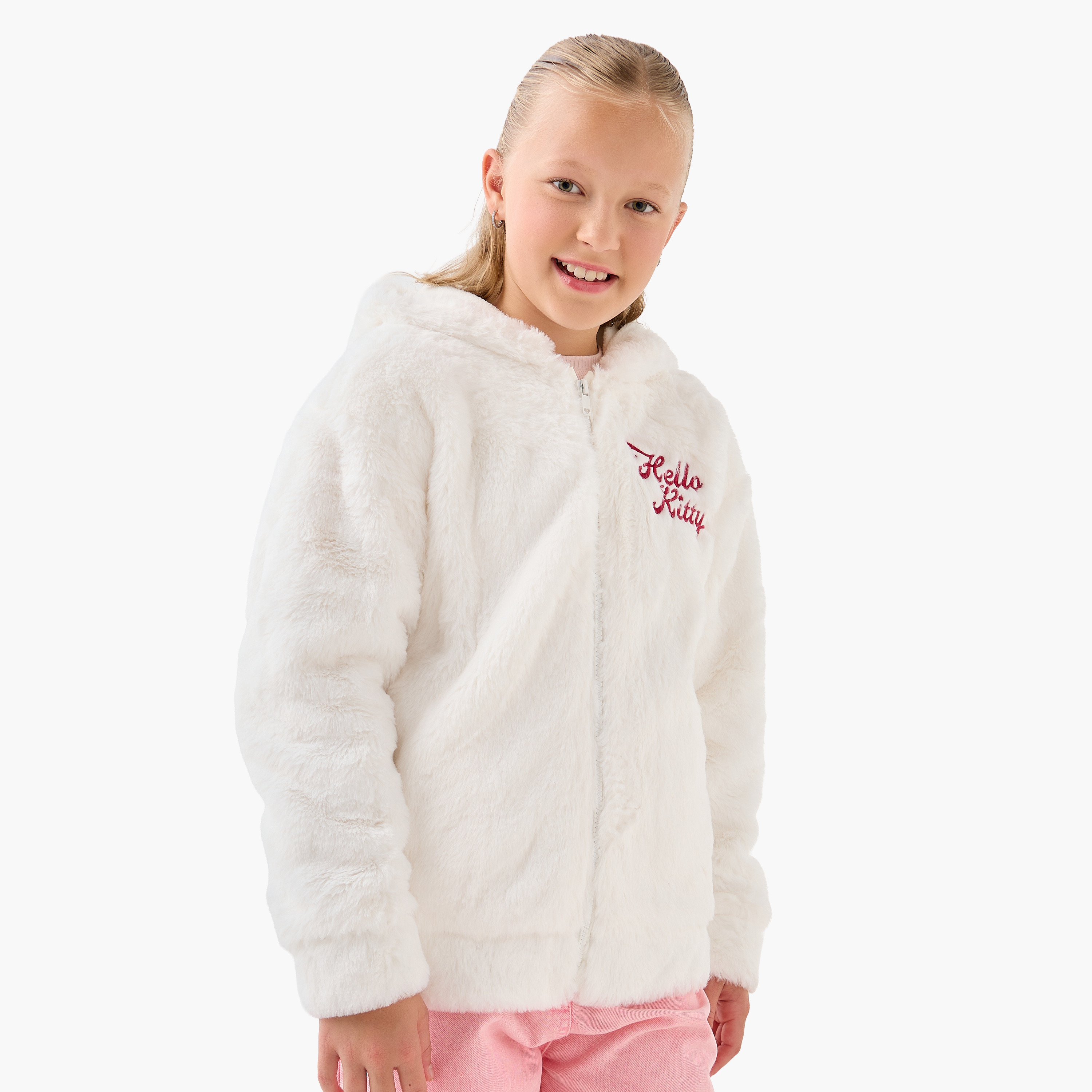 جاكيت بتزيينات هالو كيتي ترتر وقبعة من سانريو-girls-clothing-jacketsandcoats-image-1