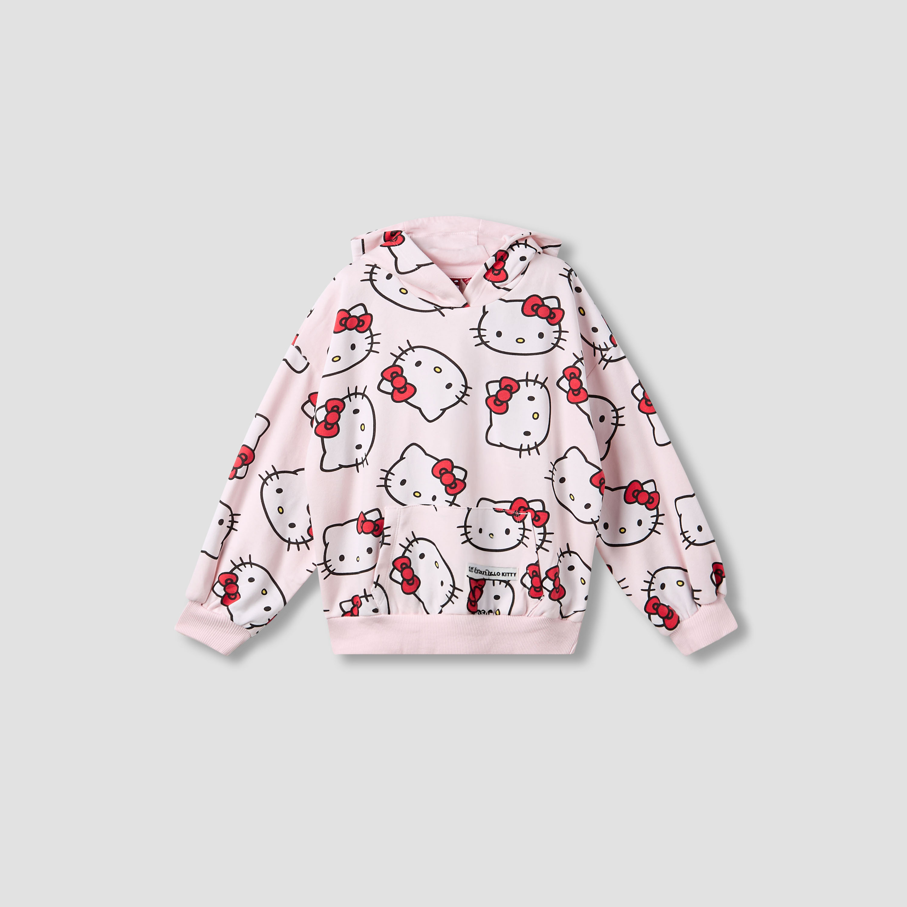 Sanrio Girls Hooded Neck Sweatshirt with Kangaroo Pocket - Cotton - Long Sleeves-girls-clothing-sweatshirts-image-1