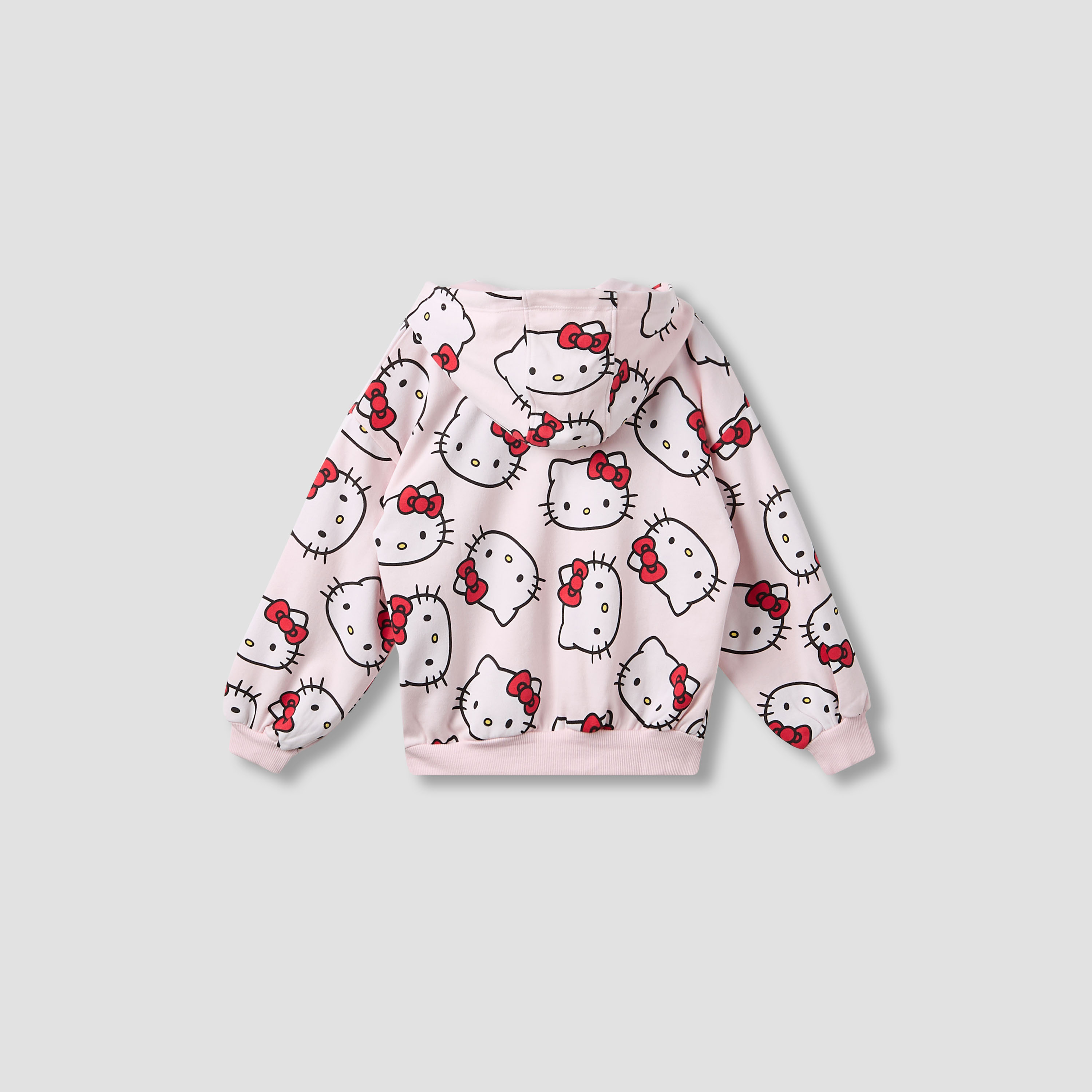 Sanrio Girls Hooded Neck Sweatshirt with Kangaroo Pocket - Cotton - Long Sleeves-girls-clothing-sweatshirts-image-2