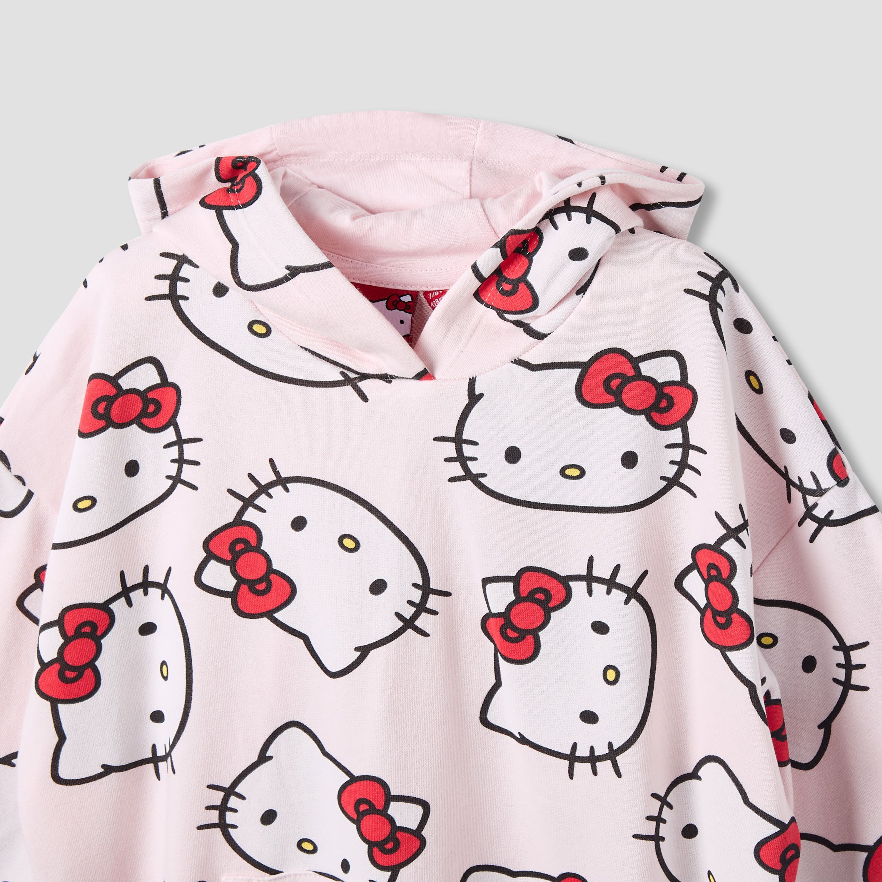Sanrio Girls Hooded Neck Sweatshirt with Kangaroo Pocket - Cotton - Long Sleeves-girls-clothing-sweatshirts-image-3
