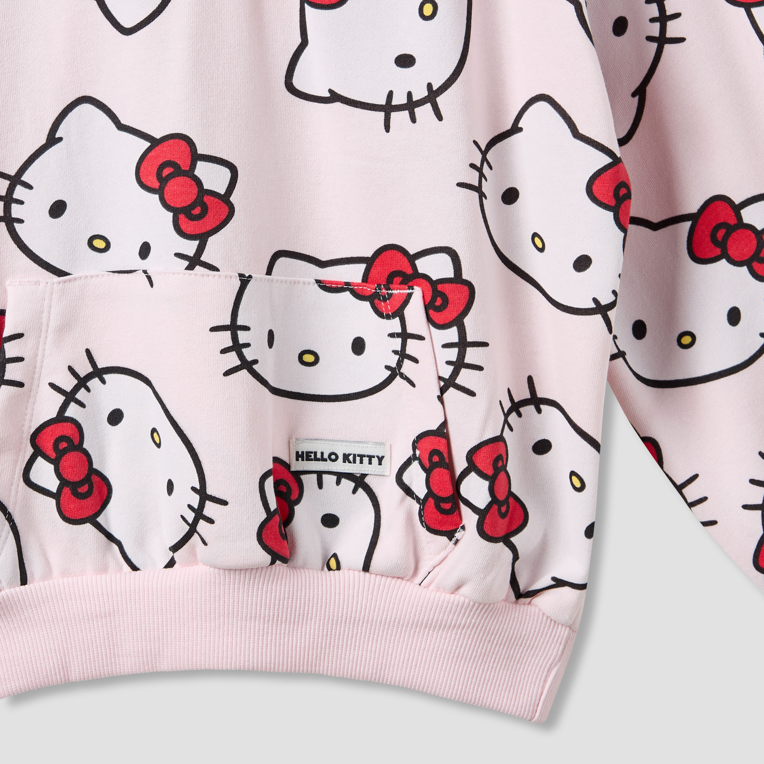 Sanrio Girls Hooded Neck Sweatshirt with Kangaroo Pocket - Cotton - Long Sleeves-girls-clothing-sweatshirts-image-4