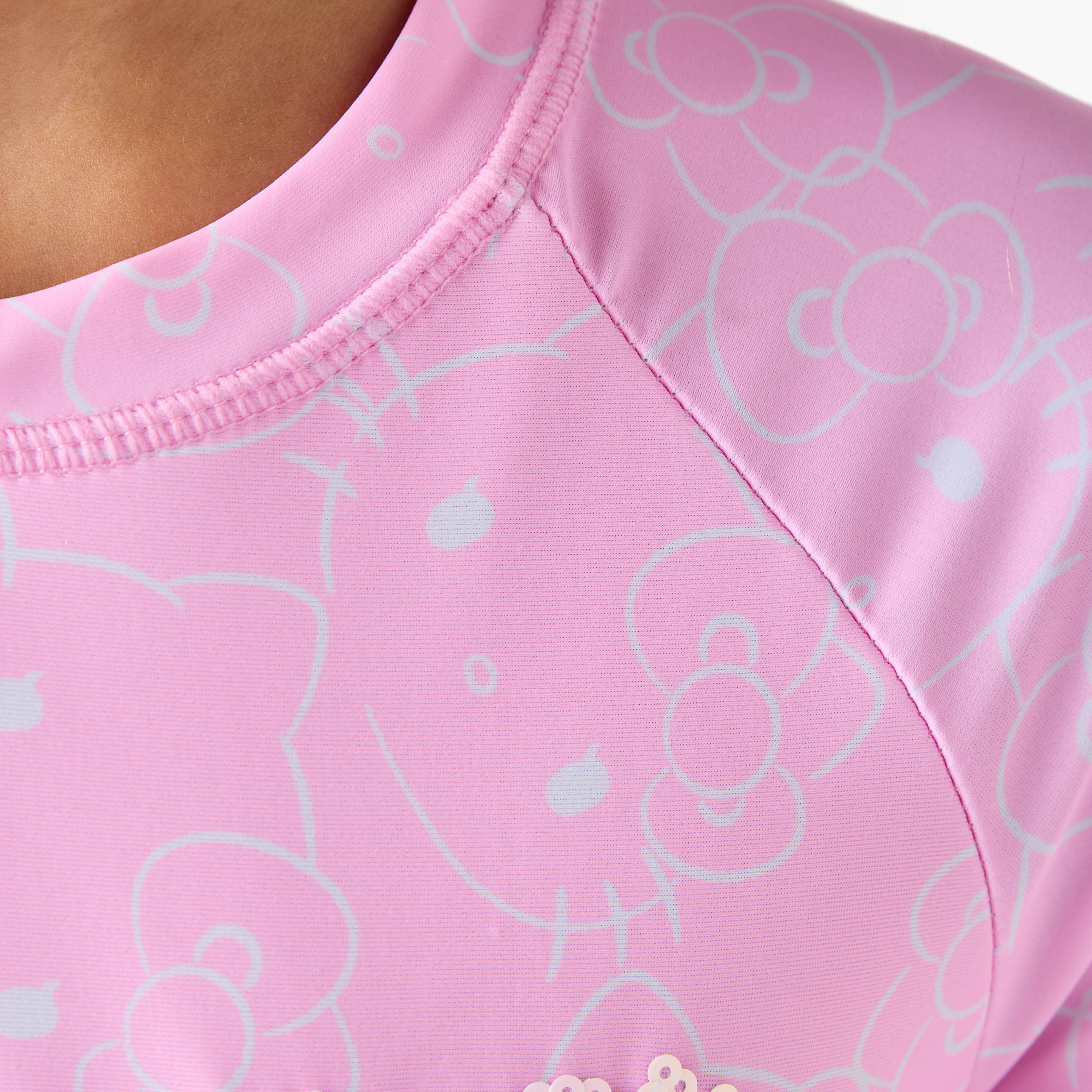 Sanrio Hello Kitty Print Swimsuit with Long Sleeves-girls-clothing-sportswear-swimwear-image-5
