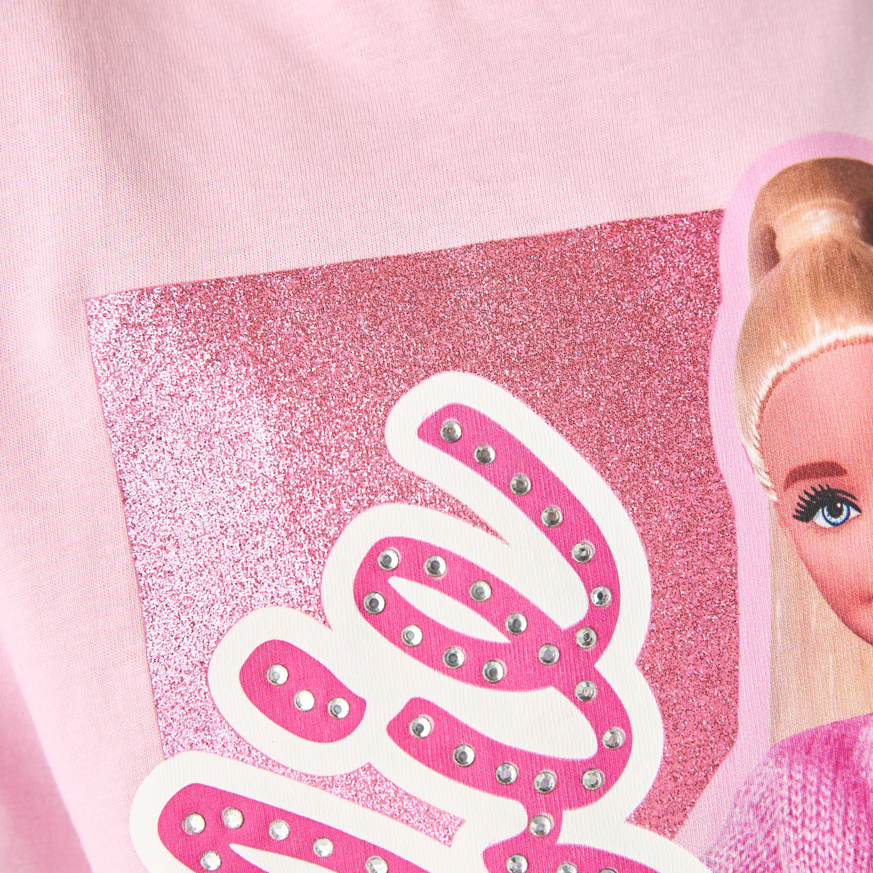 Barbie Graphic Print T-shirt with Short Sleeves-girls-clothing-tshirts-image-5