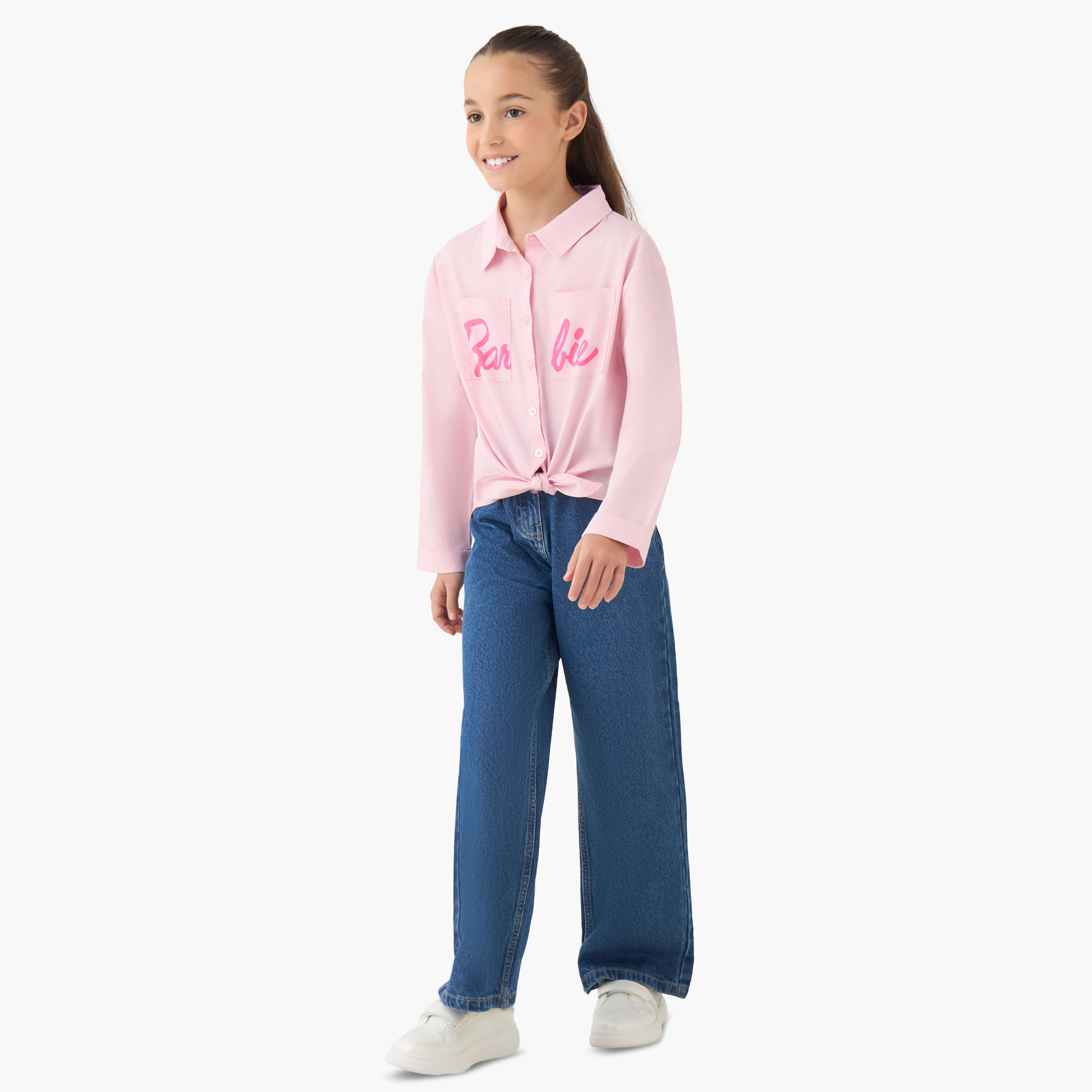 قميص بياقة وأكمام طويلة وطبعة باربي-girls-clothing-blousesandshirts-image-4