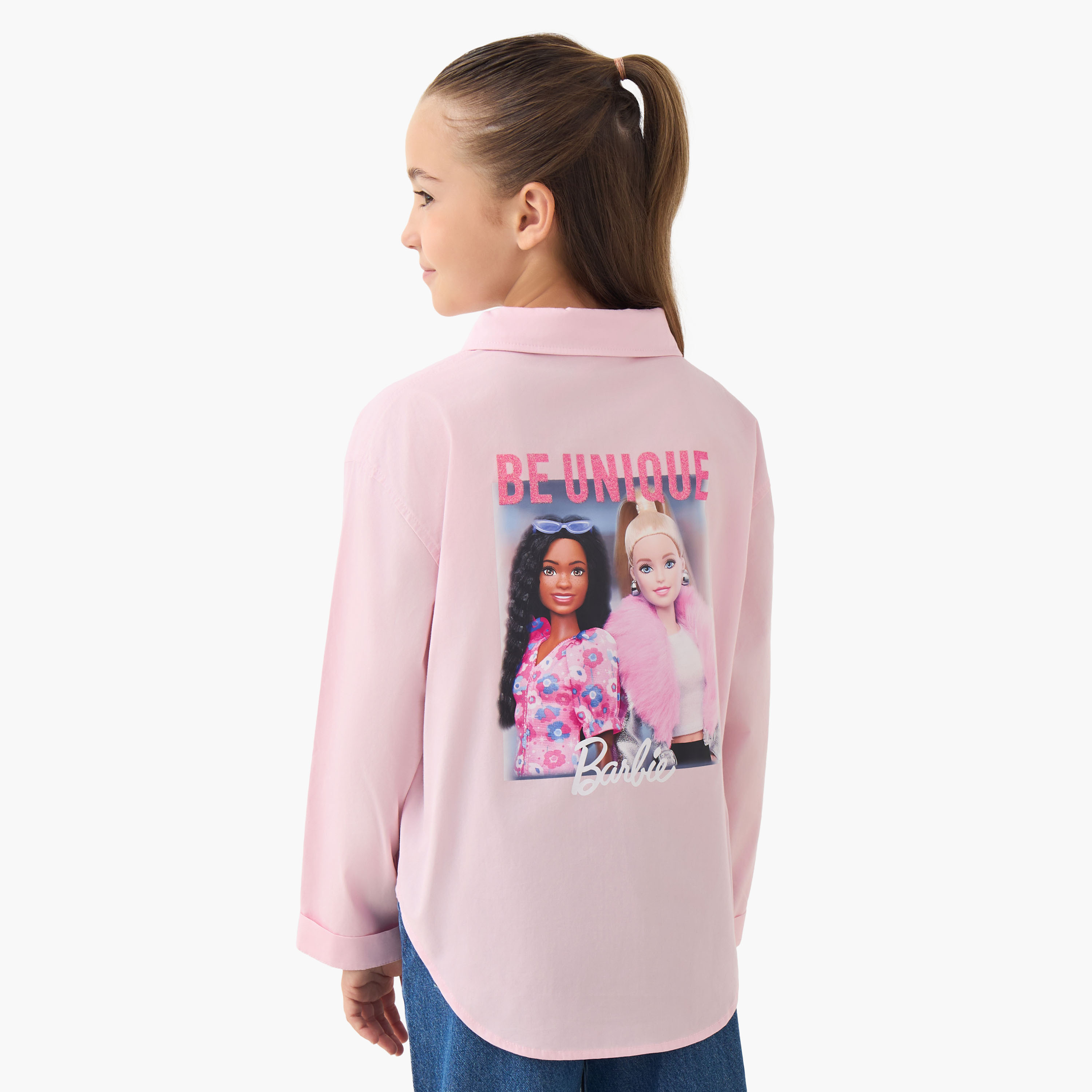 قميص بياقة وأكمام طويلة وطبعة باربي-girls-clothing-blousesandshirts-image-3