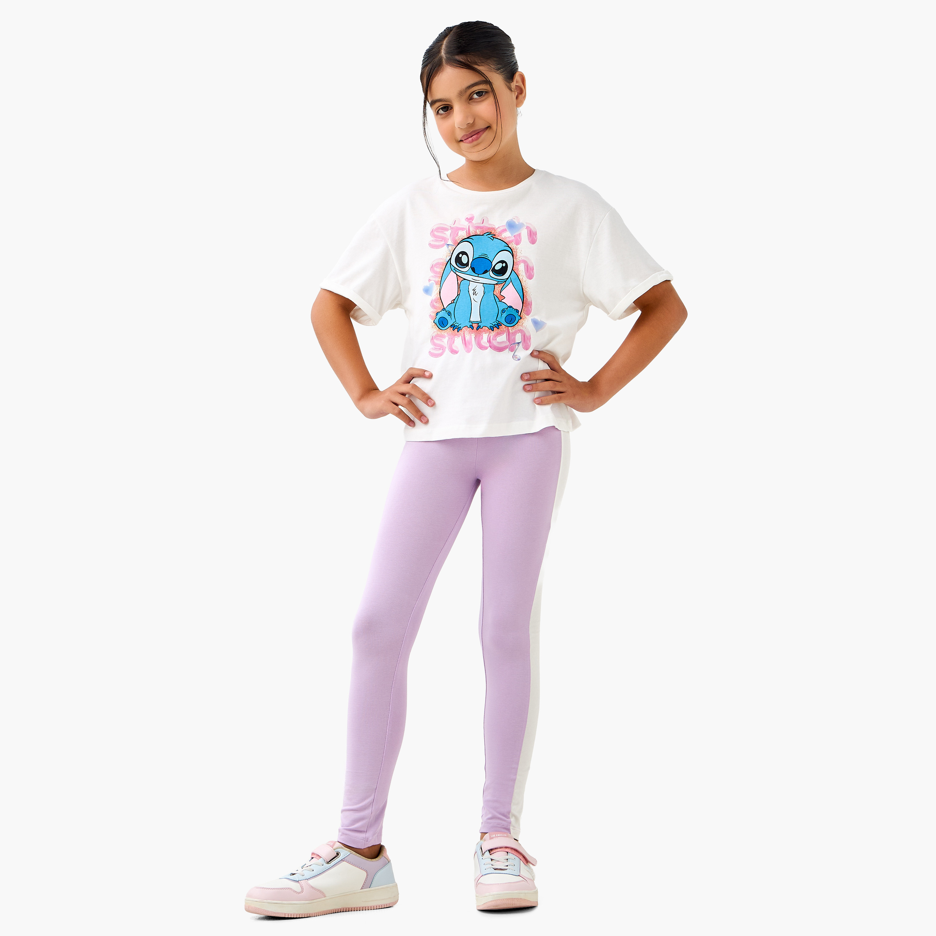 تيشيرت بأكمام قصيرة وطبعات ستيتش من ديزني-girls-clothing-tshirts-image-2