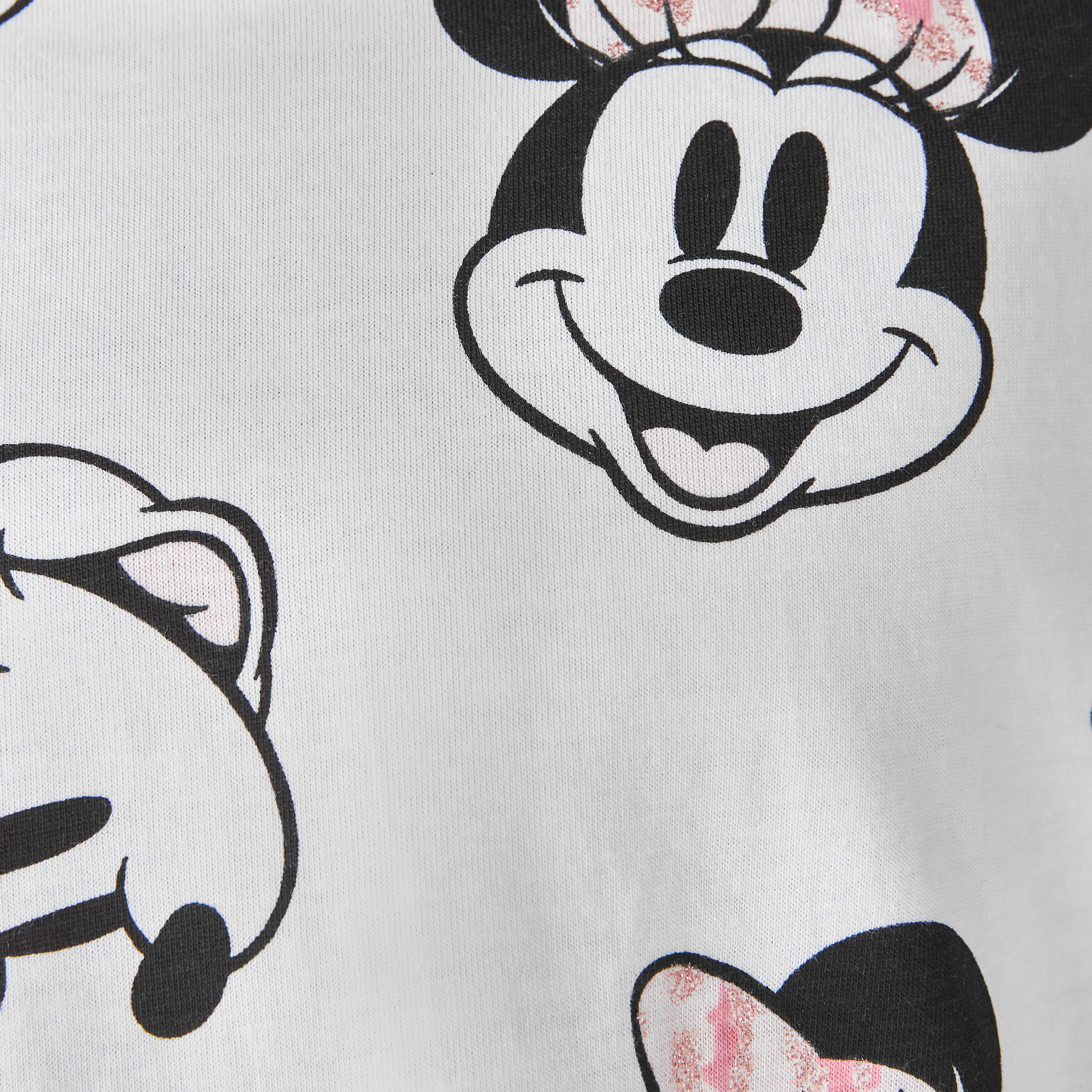 Disney Minnie Mouse Print T-shirt with Crew Neck-girls-clothing-tshirts-image-5