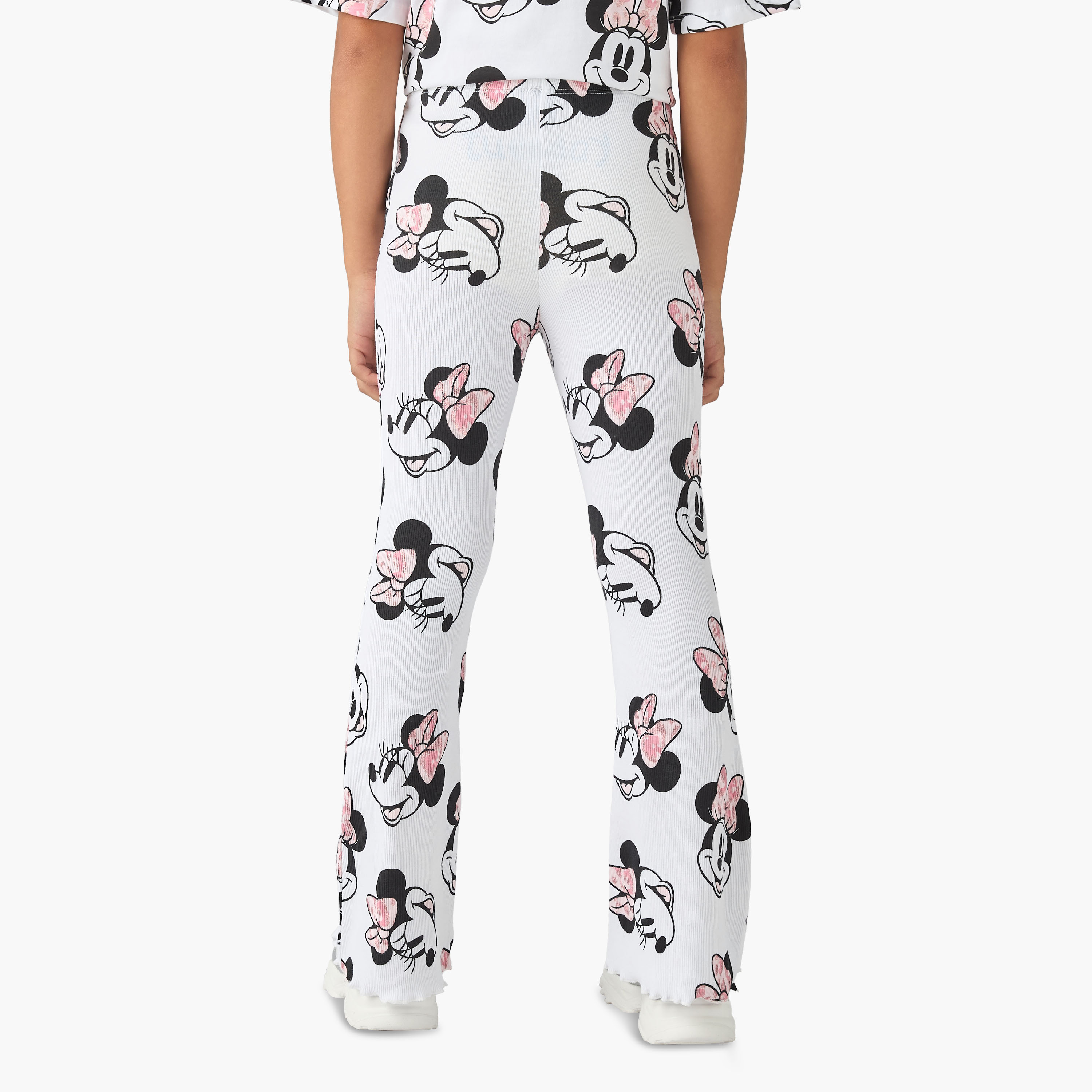 Disney Minnie Mouse Print Flared Leggings-girls-clothing-bottoms-leggings-image-3