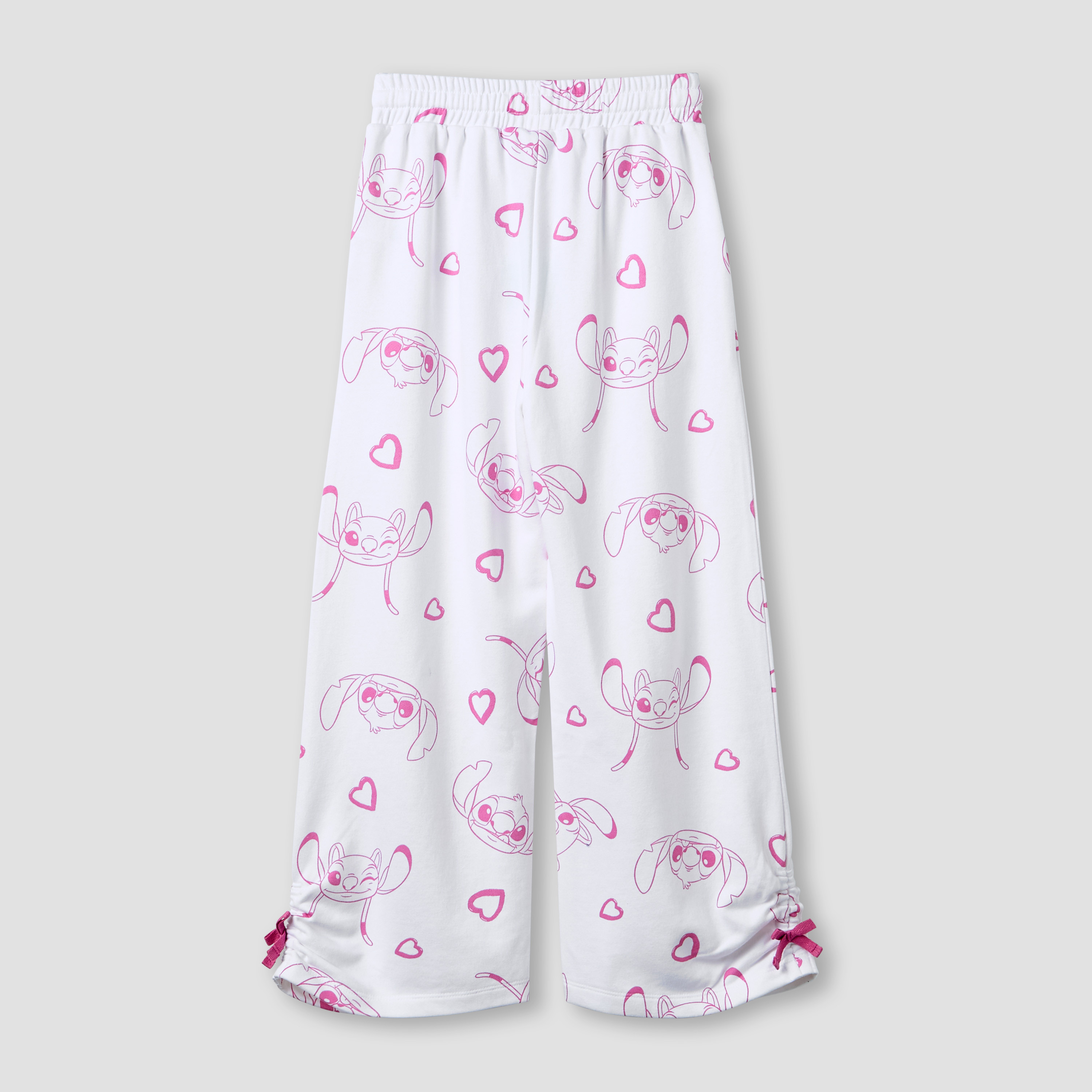 Disney Girls Track Pants with Stitch Print - Cotton - Drawstring Waist-girls-clothing-bottoms-joggersandtrackpants-image-2