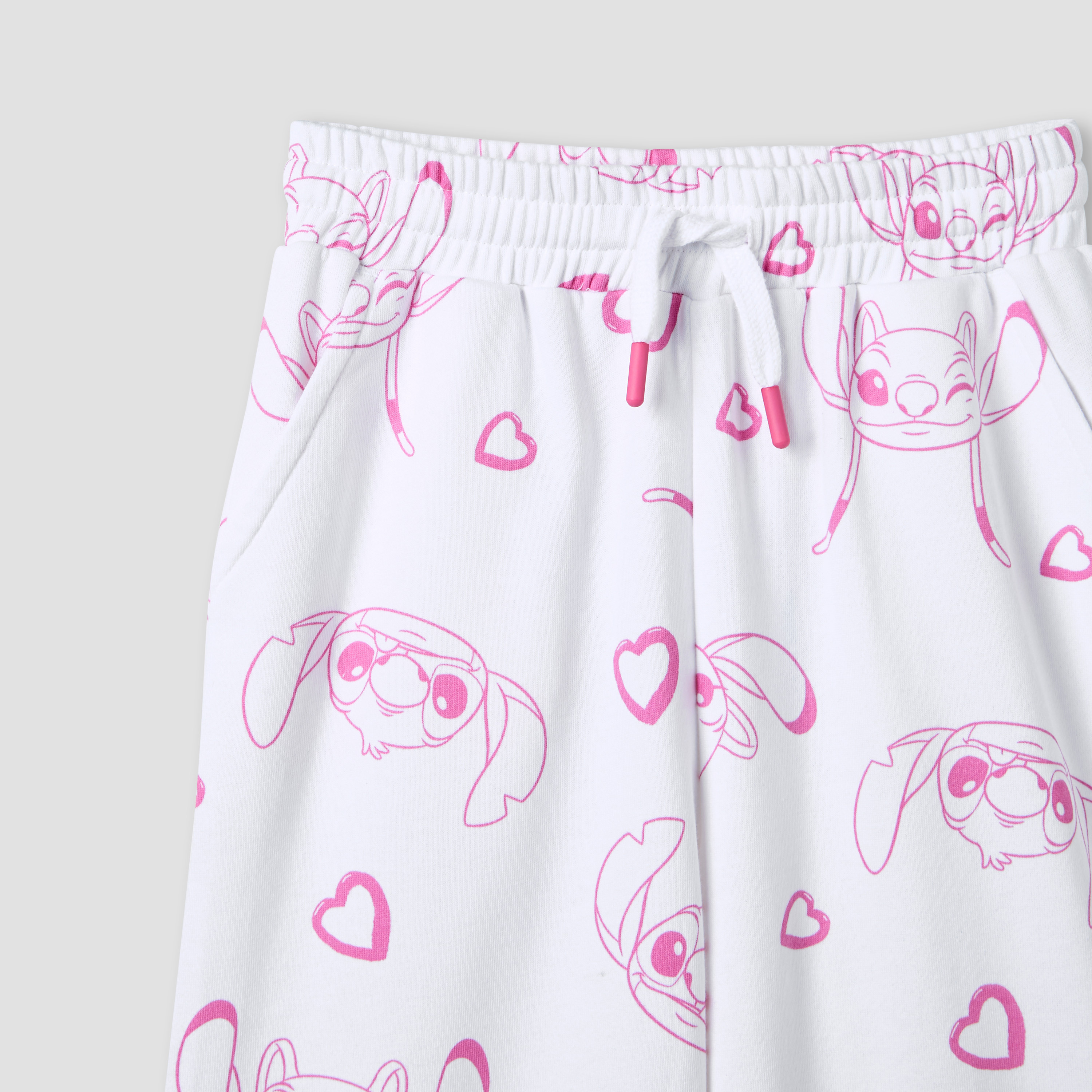 Disney Girls Track Pants with Stitch Print - Cotton - Drawstring Waist-girls-clothing-bottoms-joggersandtrackpants-image-3