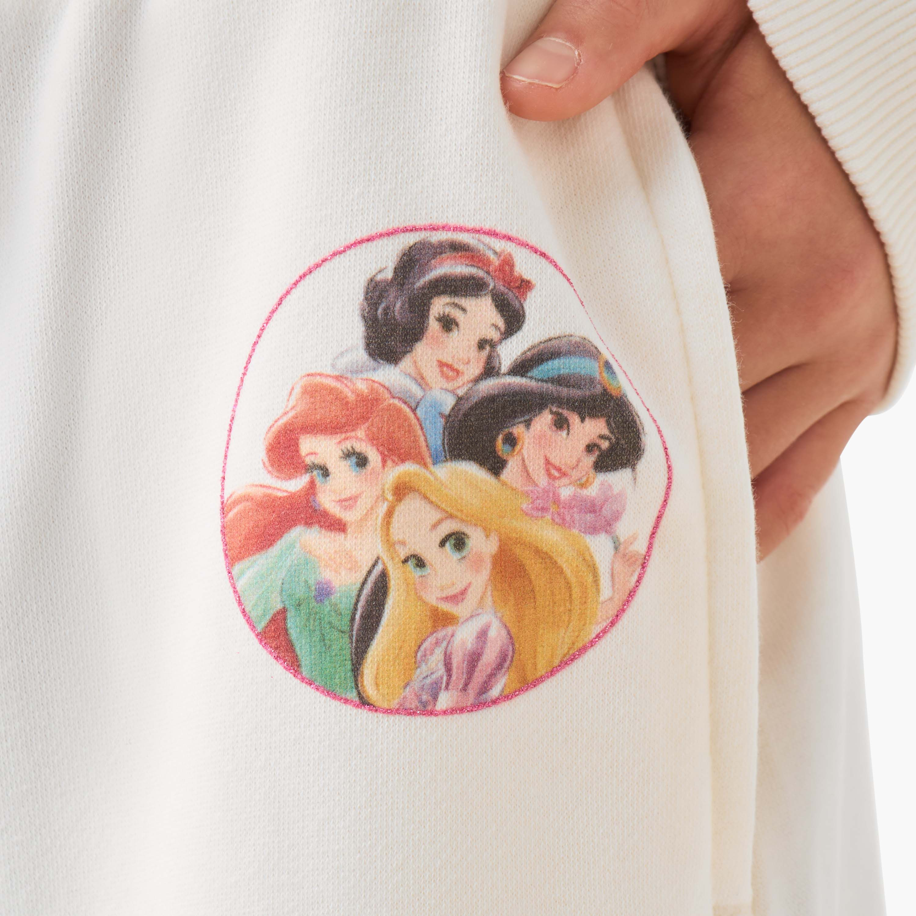 Disney Girls Track Pants with Princess Print - Cotton - Elasticated Drawstring-girls-clothing-bottoms-joggersandtrackpants-image-6
