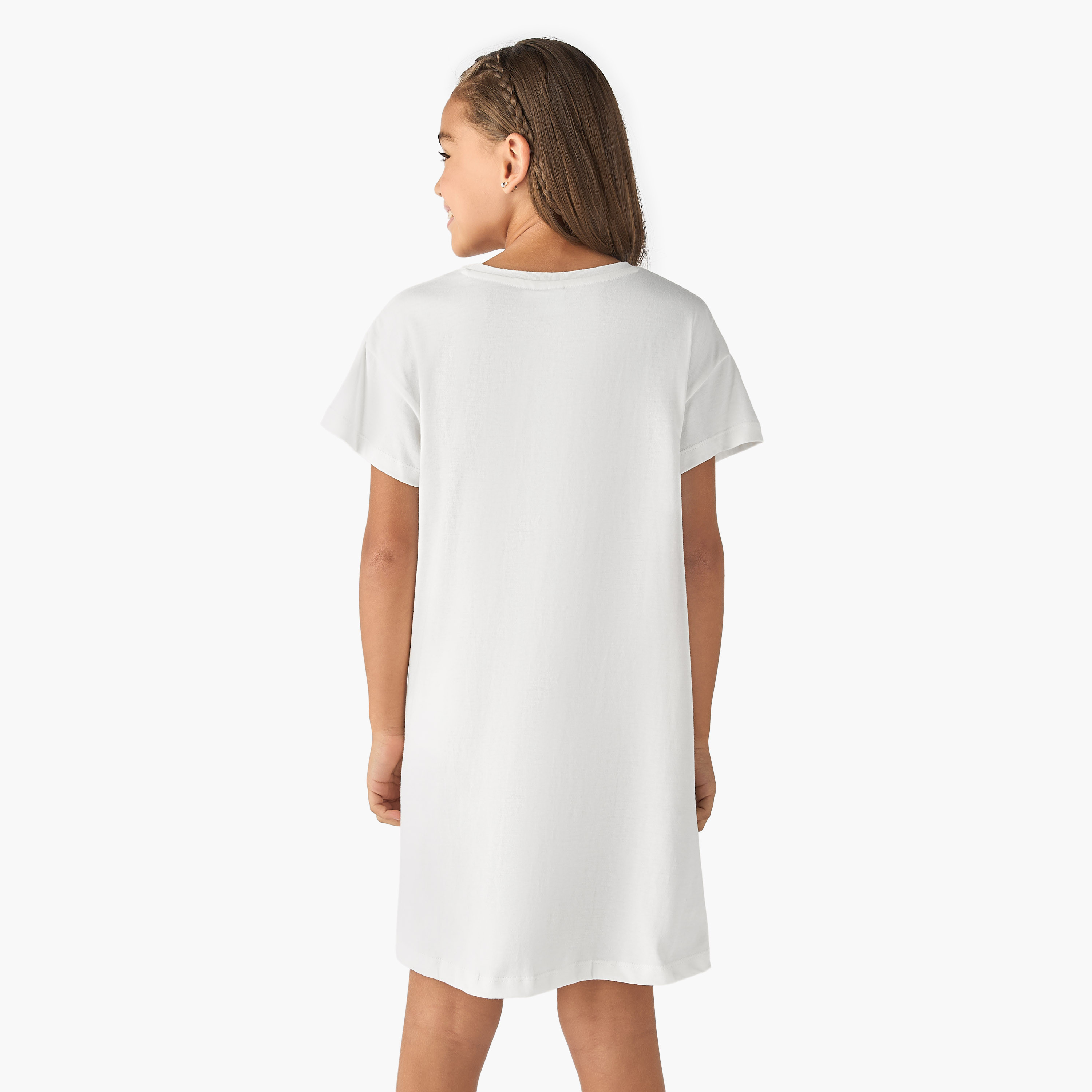 فستان إيه لاين بطبعات برنسيس وأكمام قصيرة من ديزني-girls-clothing-dressesandjumpsuits-image-3