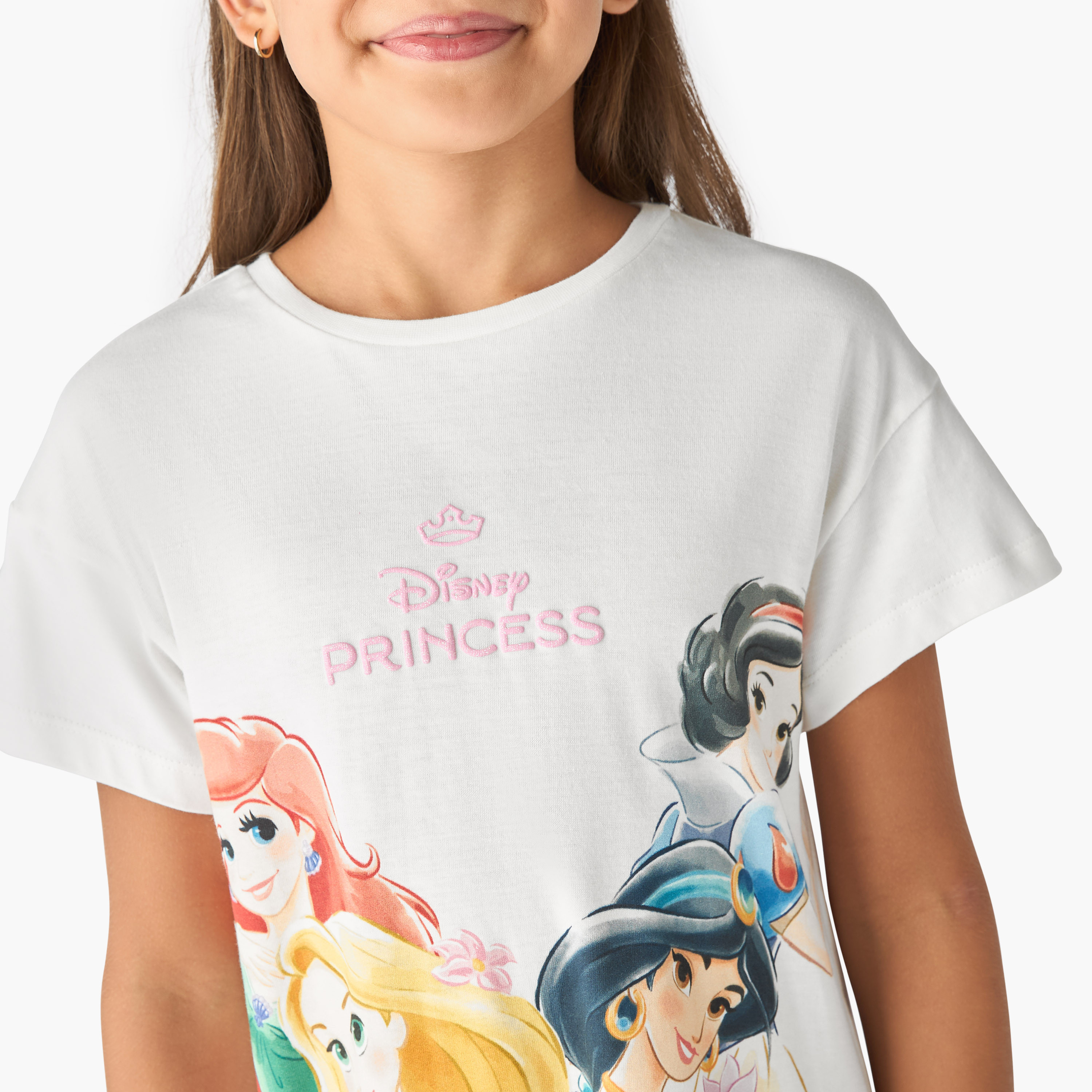 فستان إيه لاين بطبعات برنسيس وأكمام قصيرة من ديزني-girls-clothing-dressesandjumpsuits-image-4
