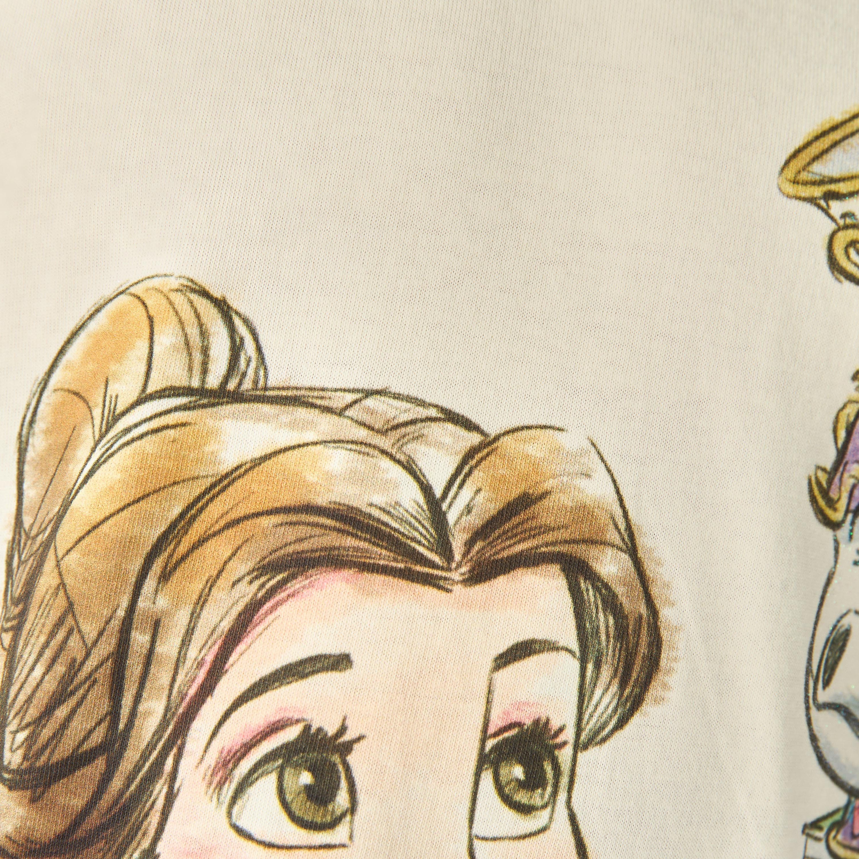 Disney Princess Belle Print T-shirt Dress with Short Sleeves-girls-clothing-dressesandjumpsuits-image-5
