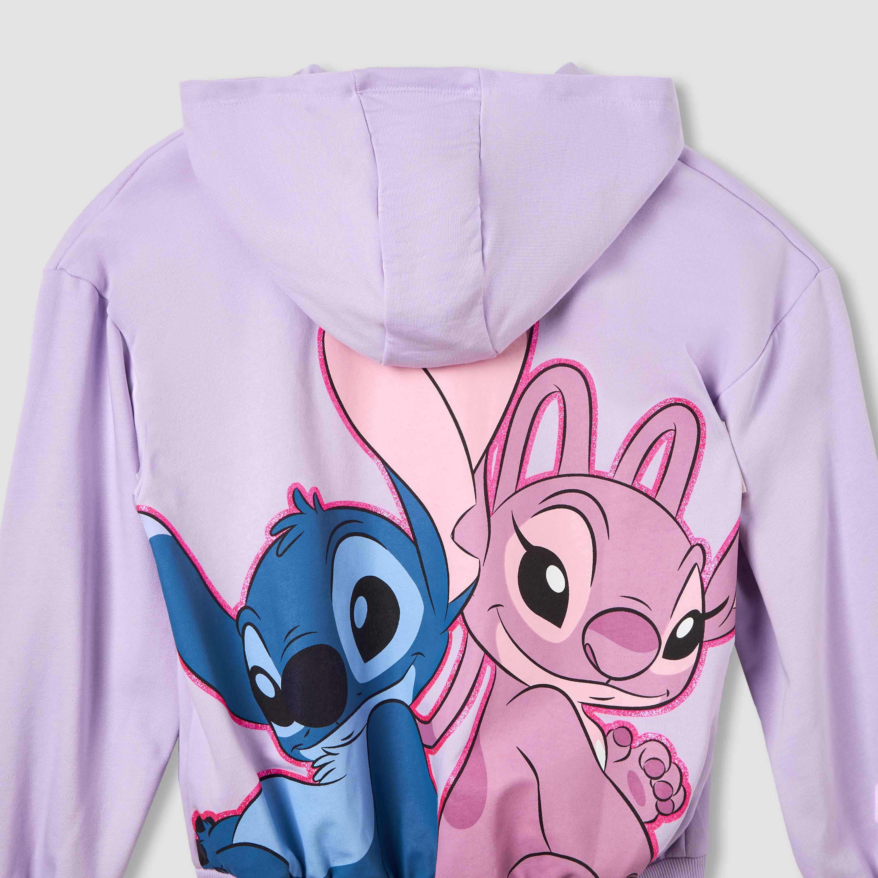 Disney Hooded Neck Long Sleeve Hoodie and Pants Set with Stitch Print-girls-clothing-setsandcoords-image-7