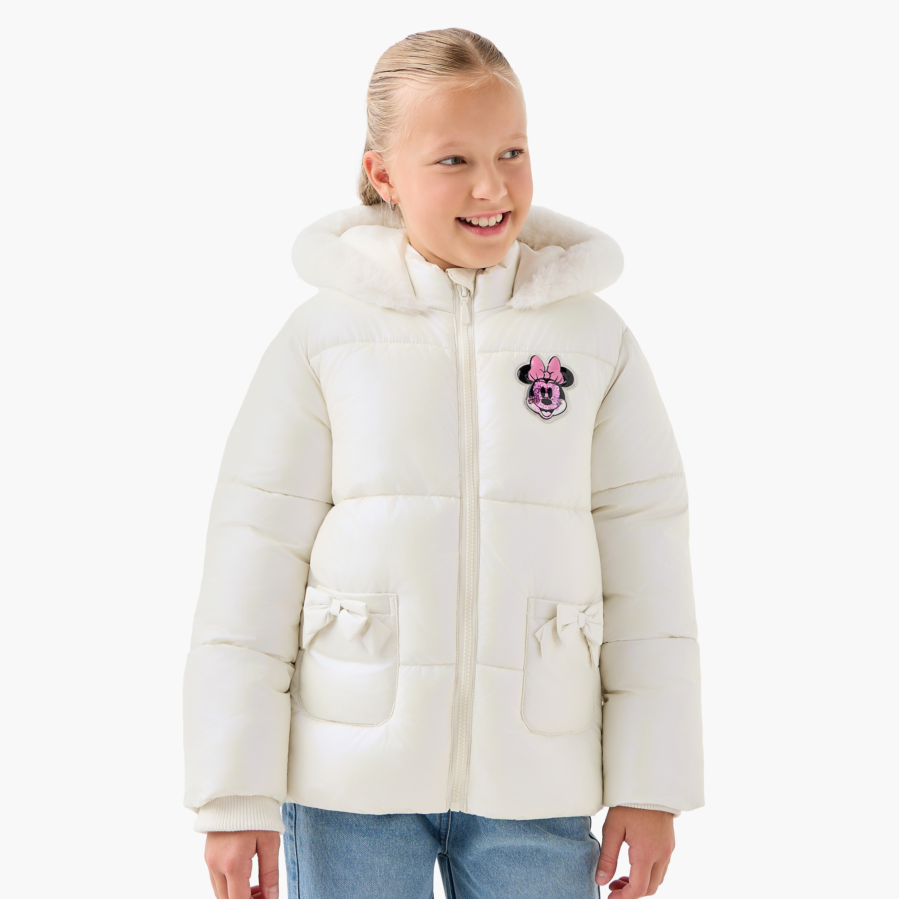 جاكيت ثقيل بزخارف ميني ماوس بقبعة من ديزني-girls-clothing-jacketsandcoats-image-1