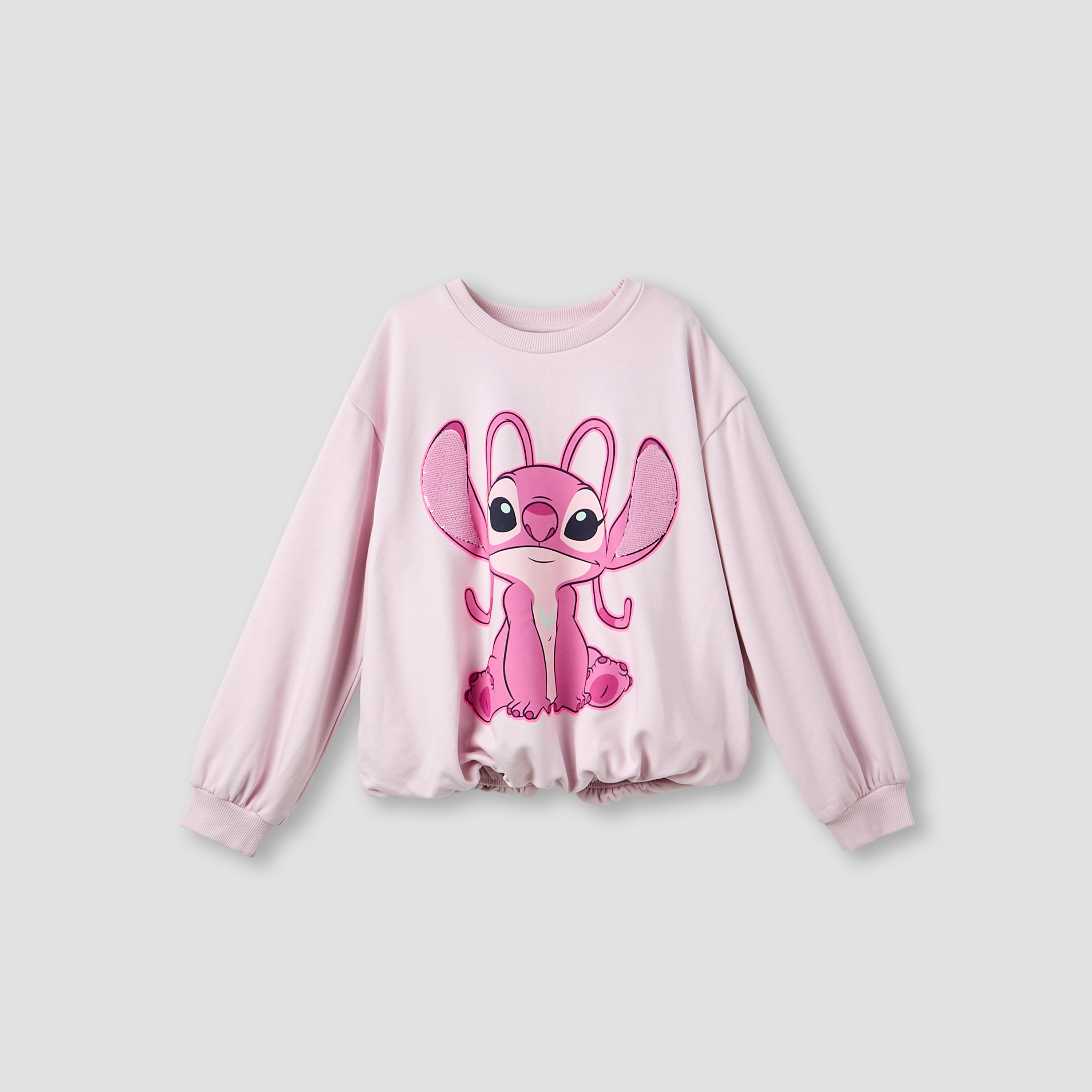 Disney Girls Crew Neck Sweatshirt with Angel Print - Cotton - Long Sleeves-girls-clothing-sweatshirts-image-1