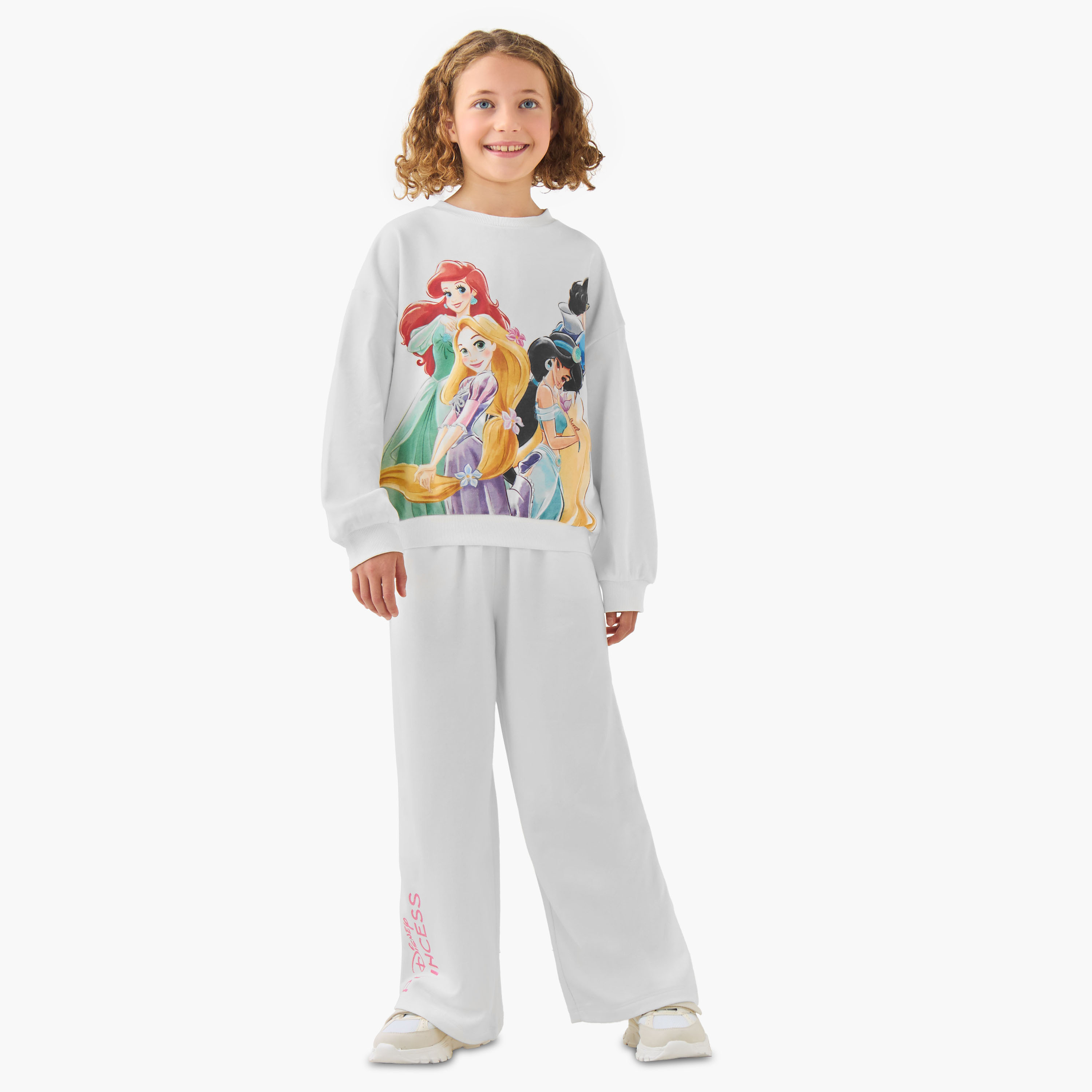 Disney Princess Print Sweatshirt with Long Sleeves-girls-clothing-sweatshirts-image-2