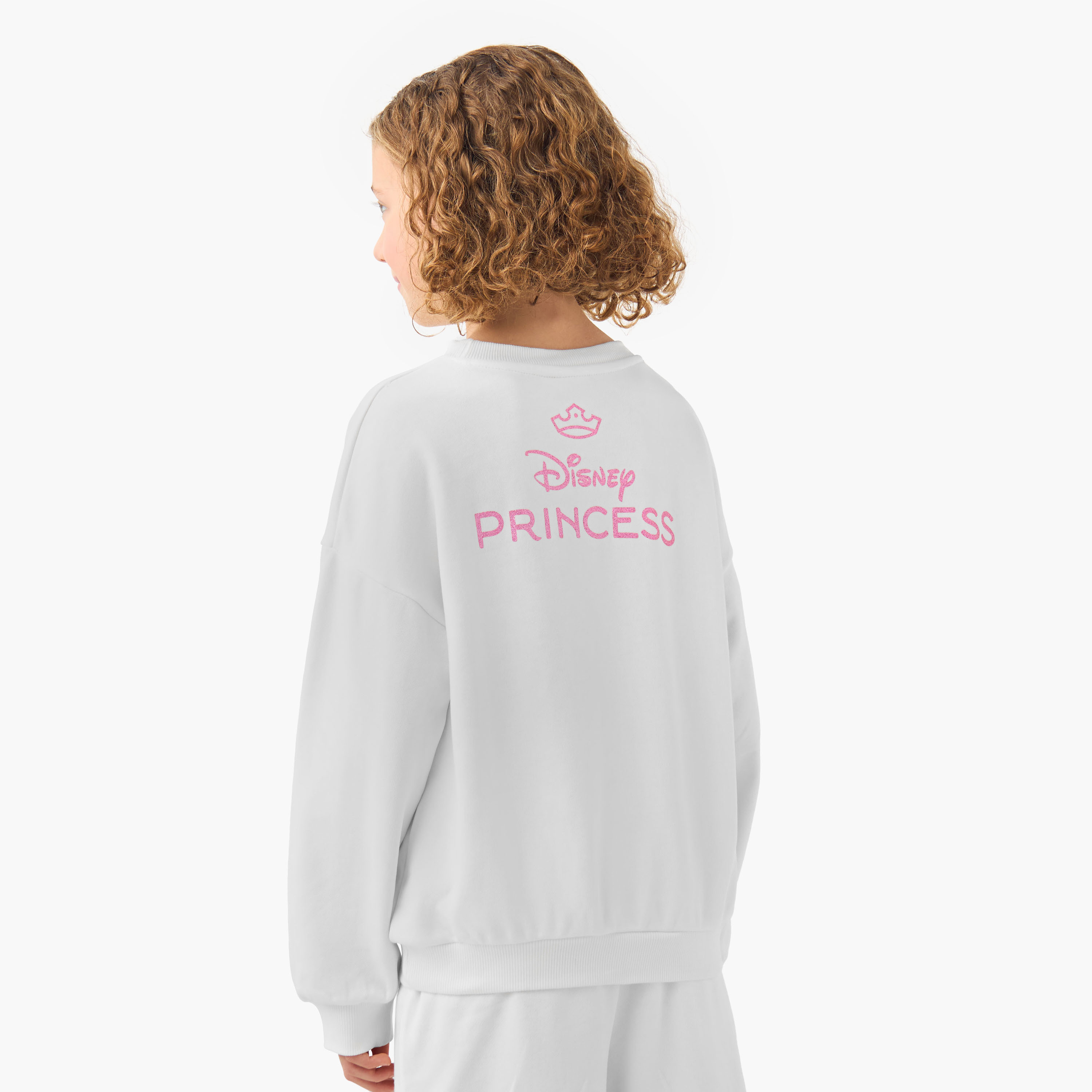Disney Princess Print Sweatshirt with Long Sleeves-girls-clothing-sweatshirts-image-3