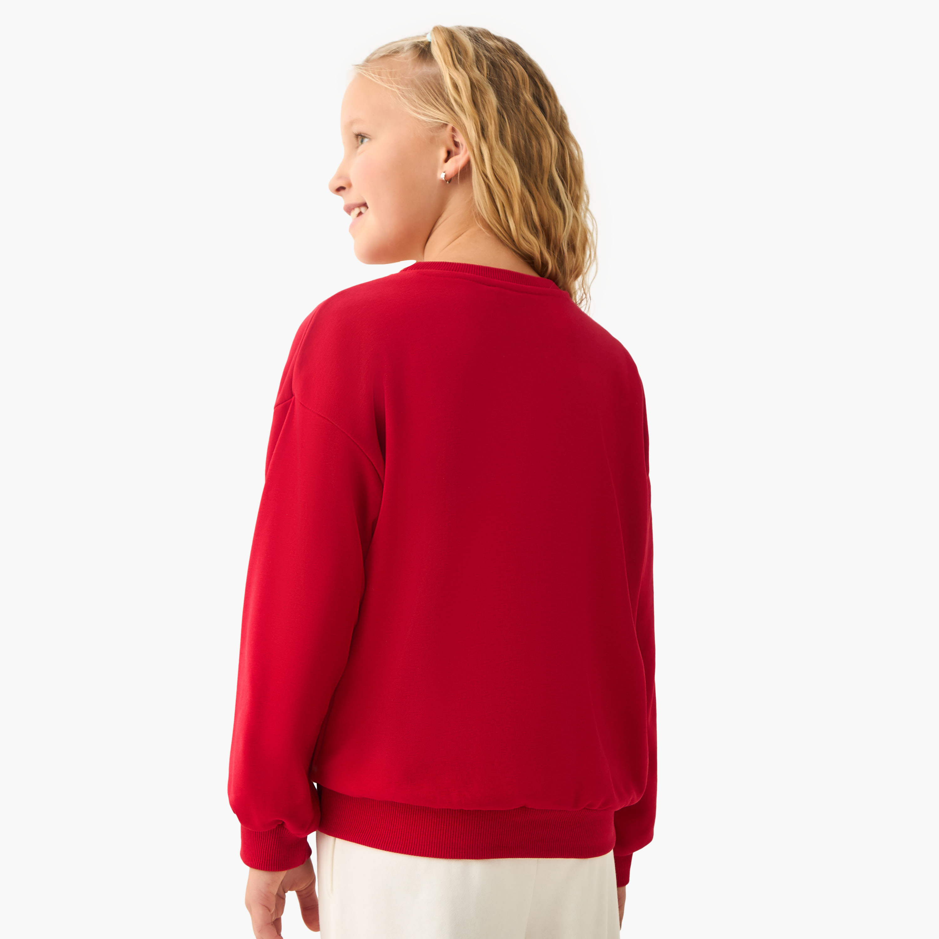 Disney Minnie Mouse Graphic Print Sweatshirt with Long Sleeves-girls-clothing-sweatshirts-image-3