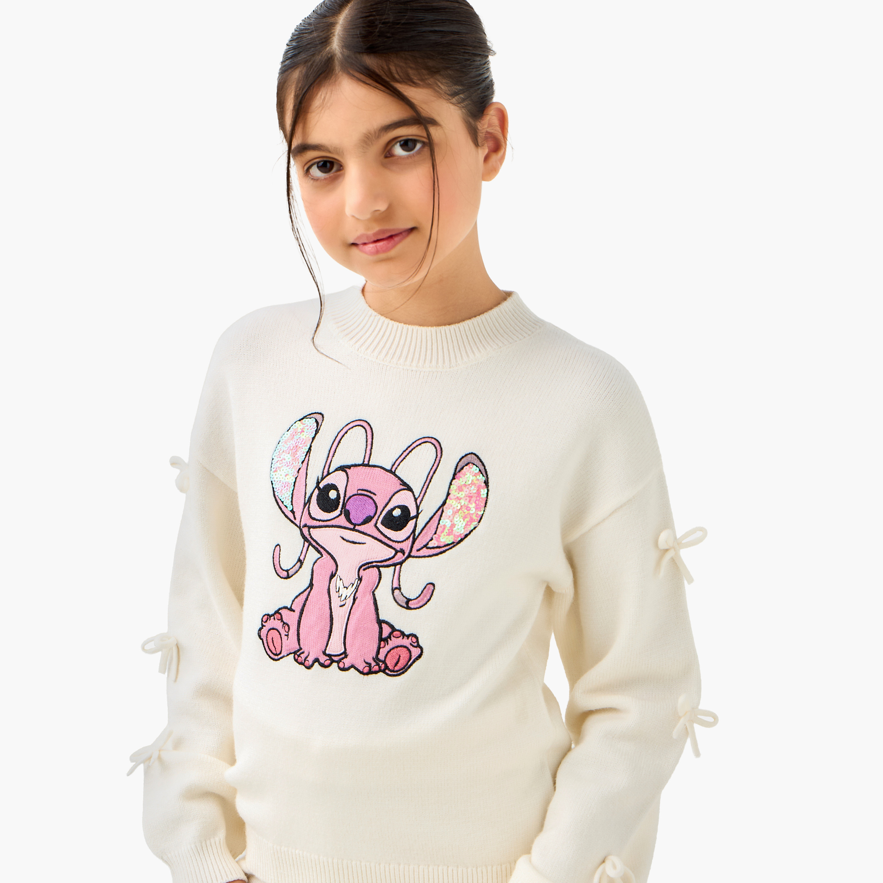 Disney Angel Embroidered Sweatshirt and Track Pant Set-girls-clothing-setsandcoords-image-5