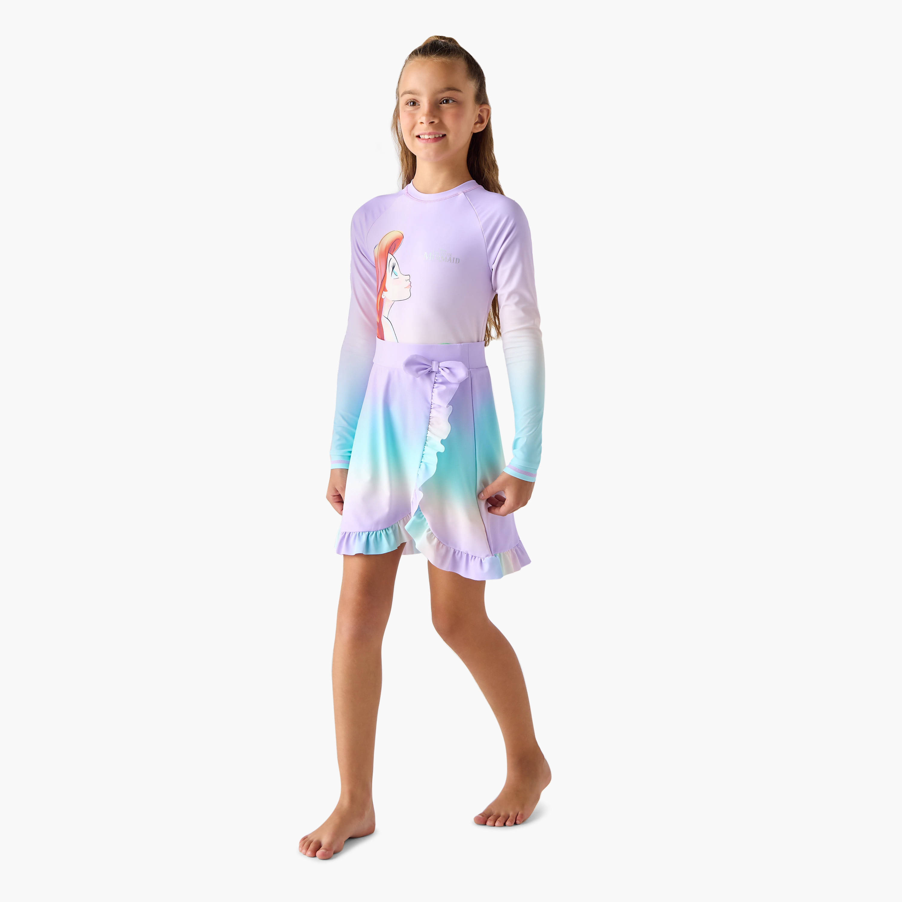 Disney Ariel Print 2-Piece Swimsuit Set-girls-clothing-sportswear-swimwear-image-1
