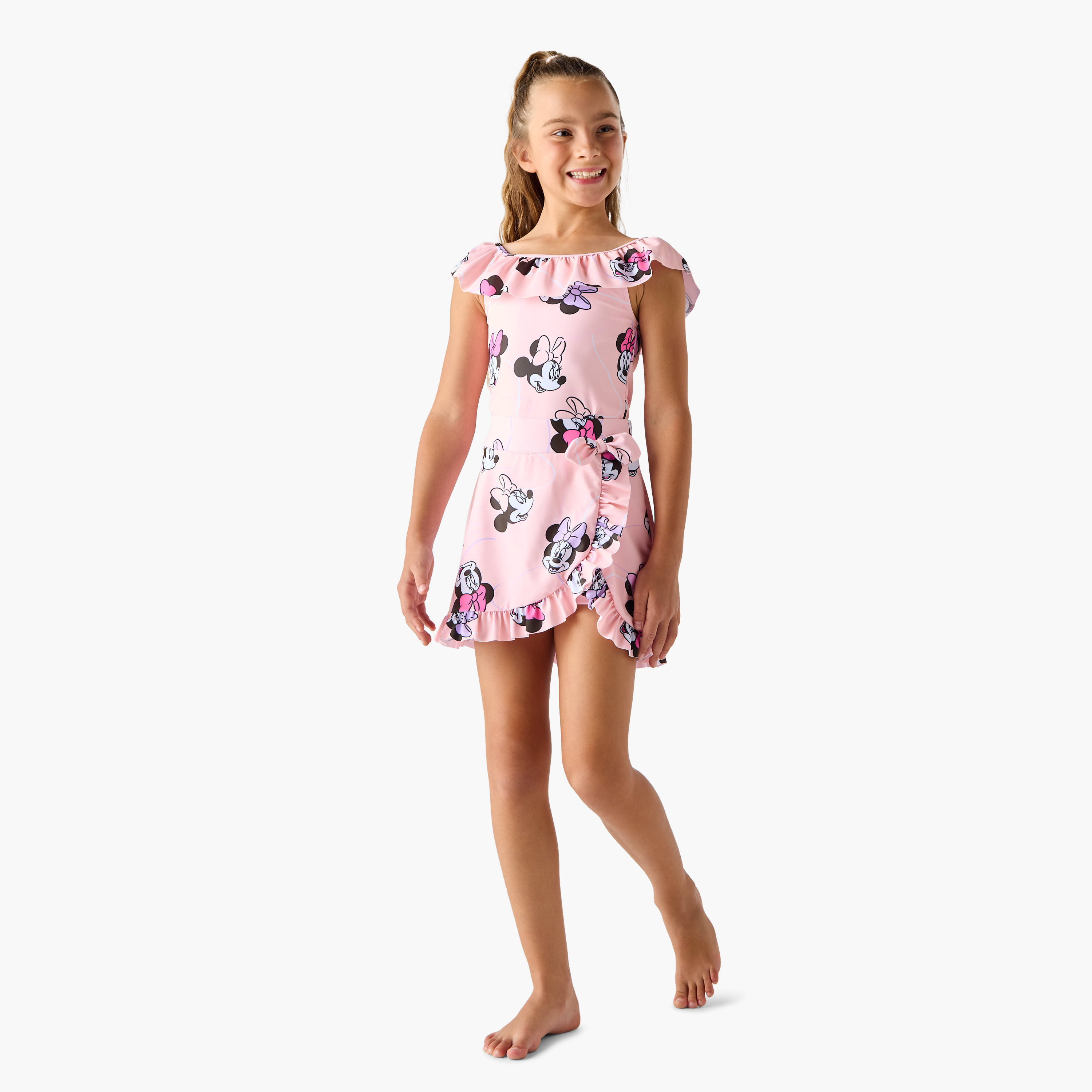 Disney Minnie Mouse Print 2-Piece Swimsuit Set-girls-clothing-sportswear-swimwear-image-2