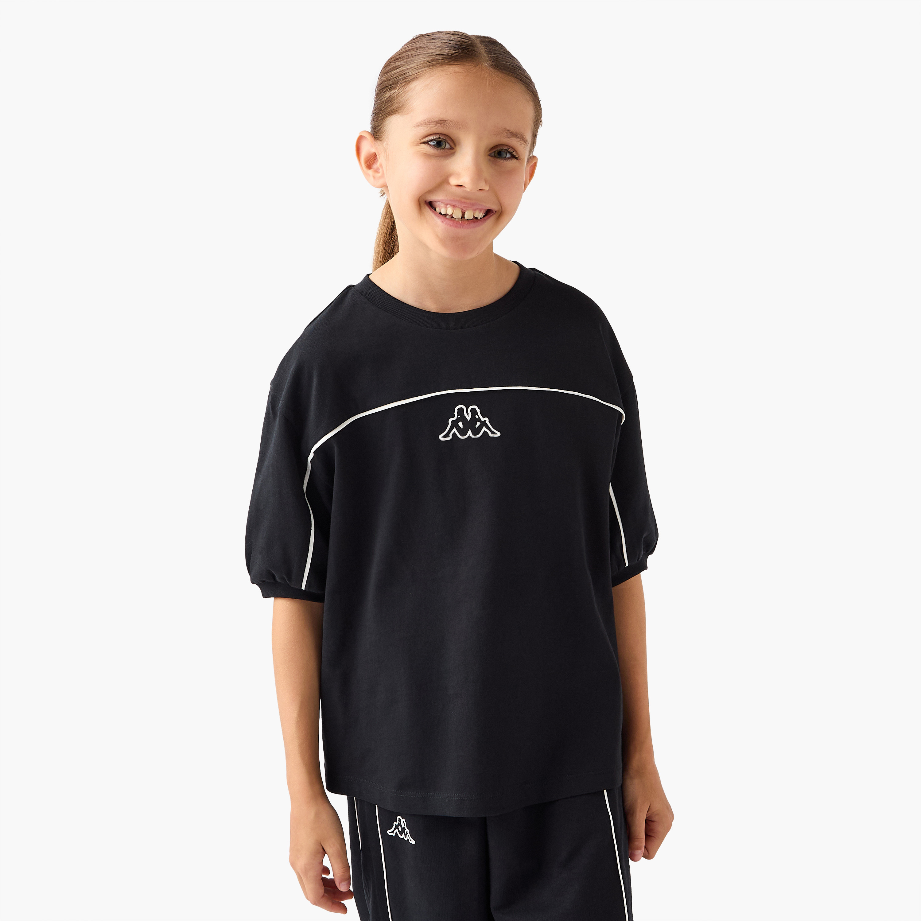 Kappa Logo Print T-shirt-sports-girls-clothing-tops-image-1