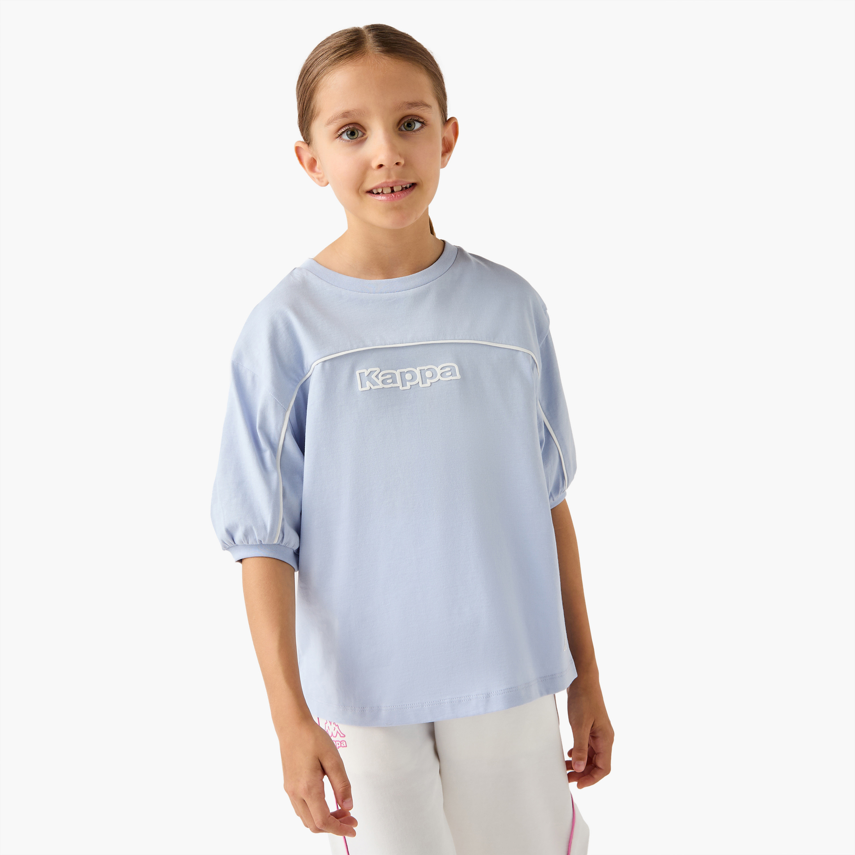 Kappa Logo Print T-shirt-sports-girls-clothing-tops-image-1