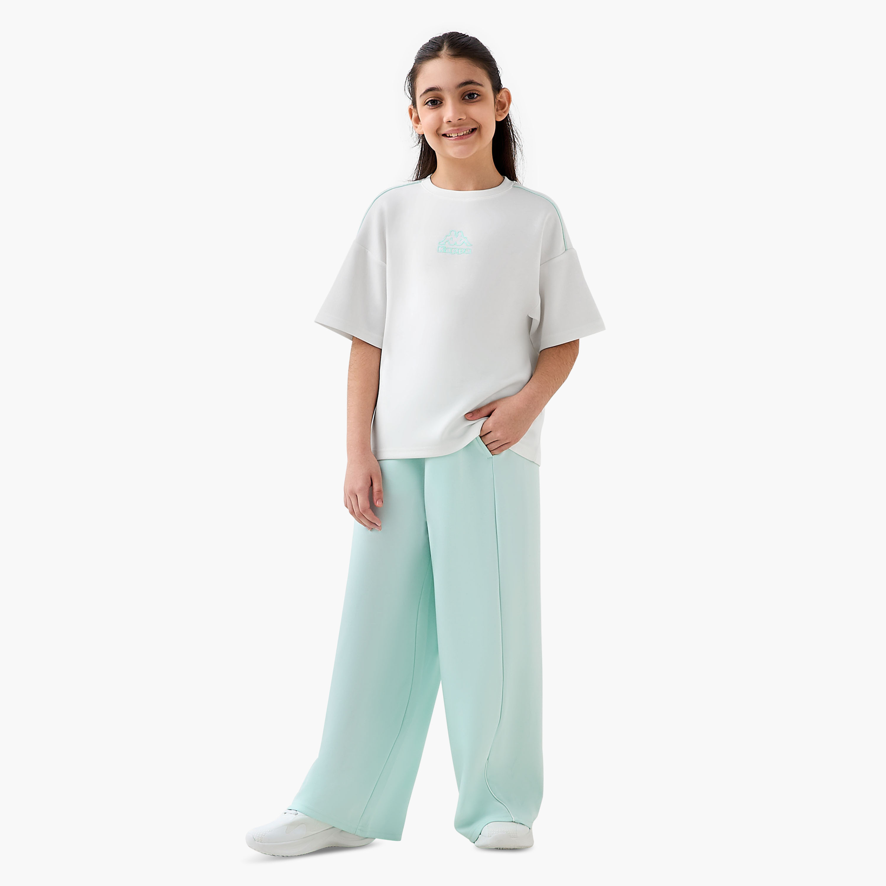 Kappa Crew Neck Short Sleeves T-shirt with Logo-sports-girls-clothing-tops-image-2