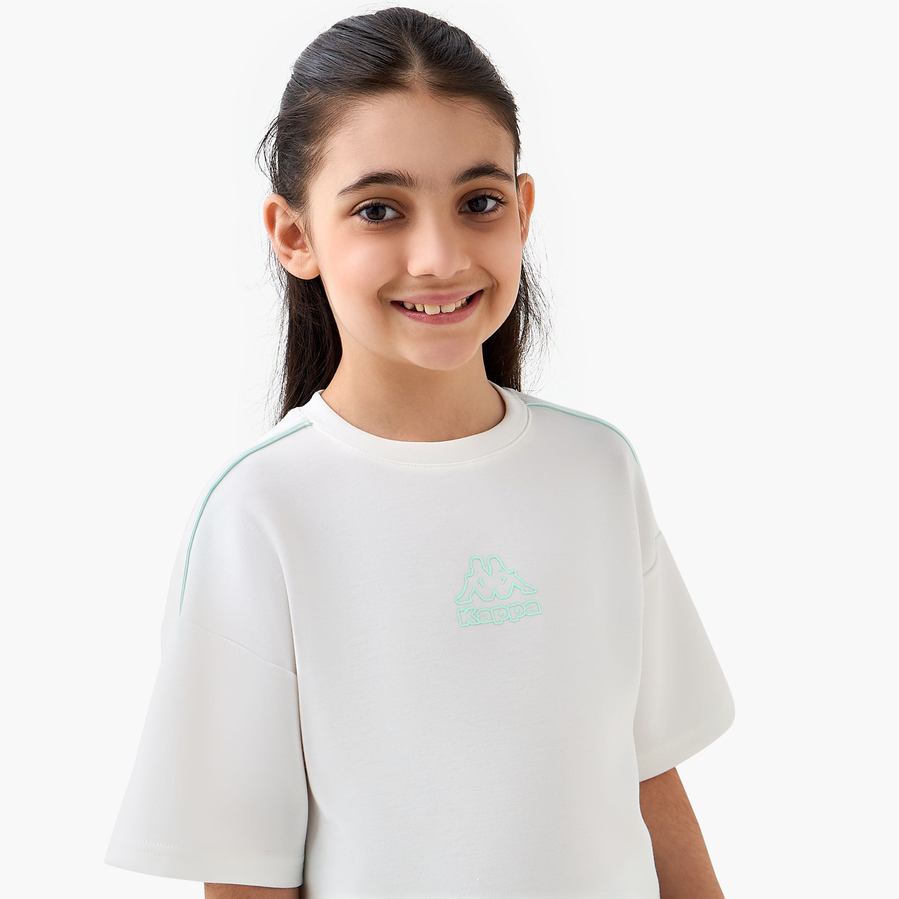 Kappa Crew Neck Short Sleeves T-shirt with Logo-sports-girls-clothing-tops-image-4