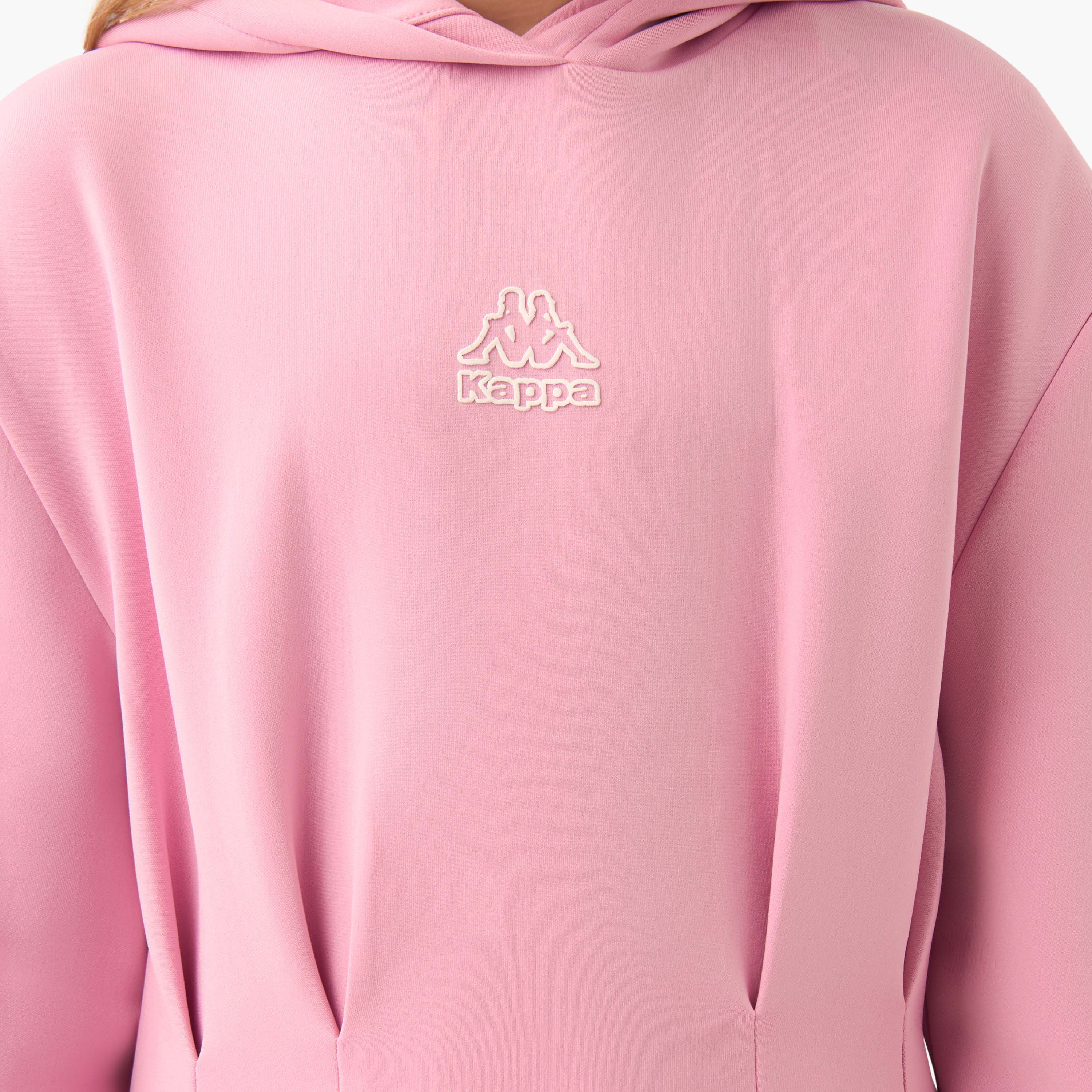Kappa Hooded Long Sleeves Knee Length Dress with Pleats-girls-clothing-dressesandjumpsuits-image-5