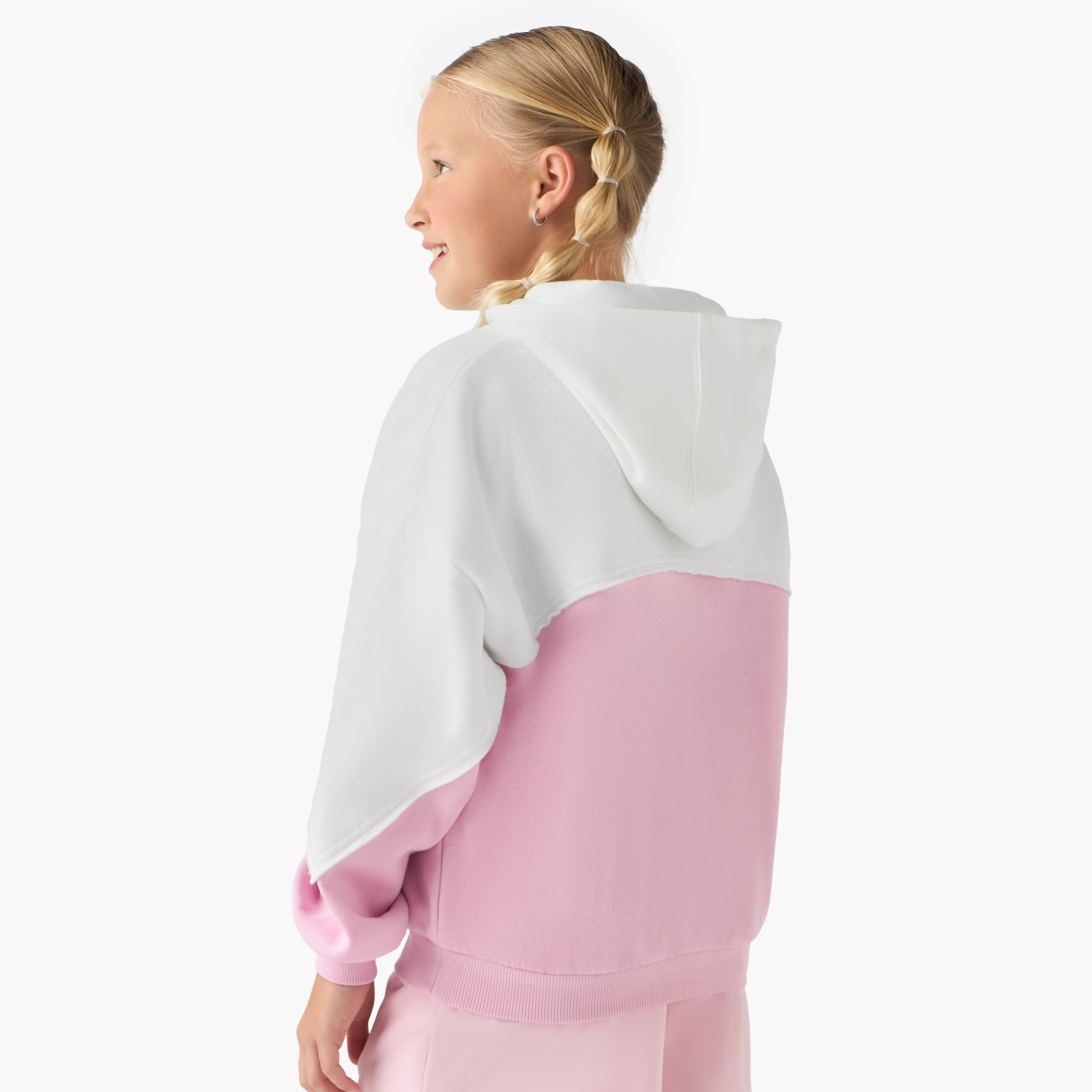 Kappa Colourblock Hoodie with Long Sleeves-girls-clothing-winterwear-sweatshirts-image-3