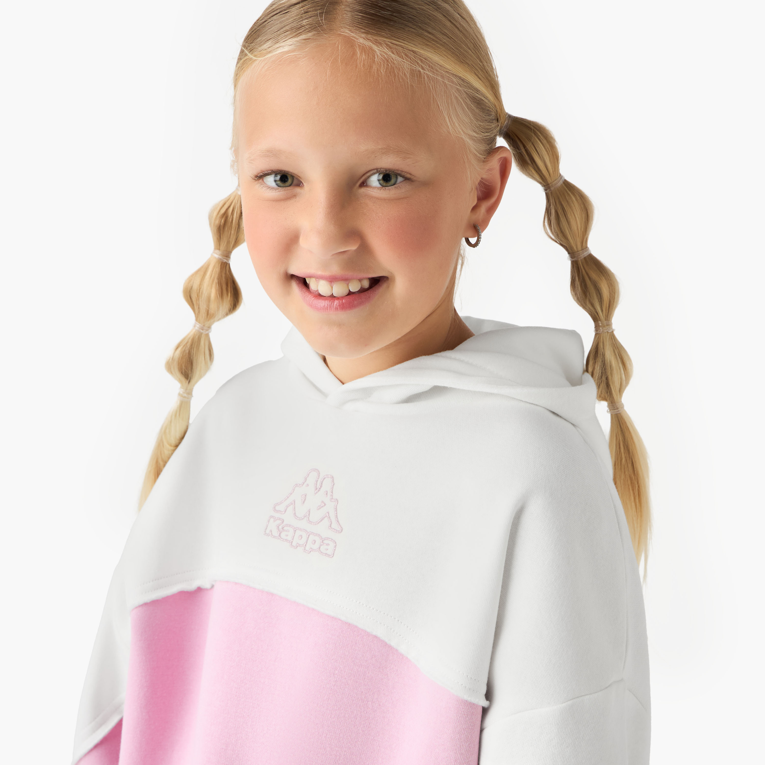 Kappa Colourblock Hoodie with Long Sleeves-girls-clothing-winterwear-sweatshirts-image-4