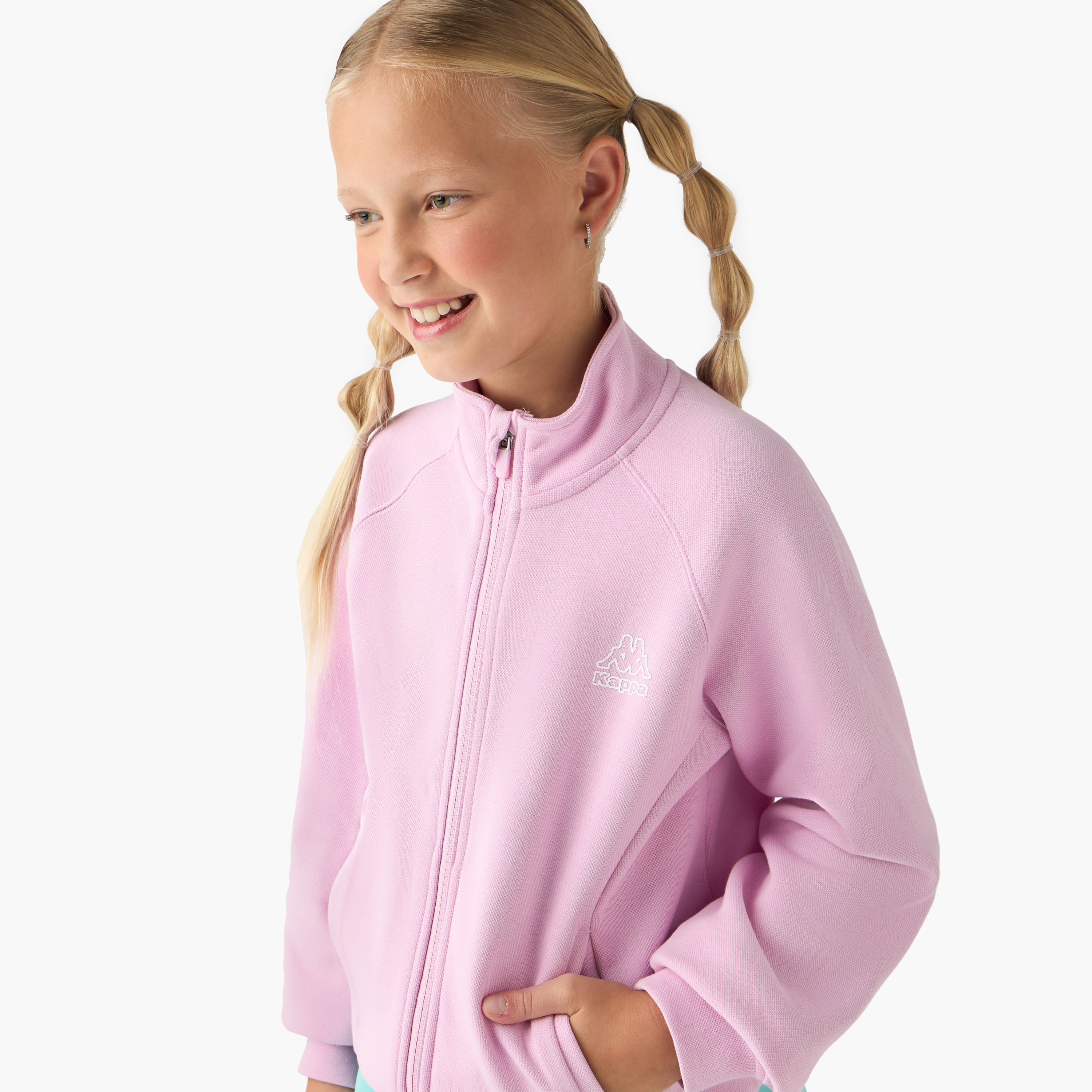 سويت شيرت بأكمام طويلة وسحاب إغلاق وطبعات شعار من كابا-girls-clothing-winterwear-jacketsandcoats-image-2