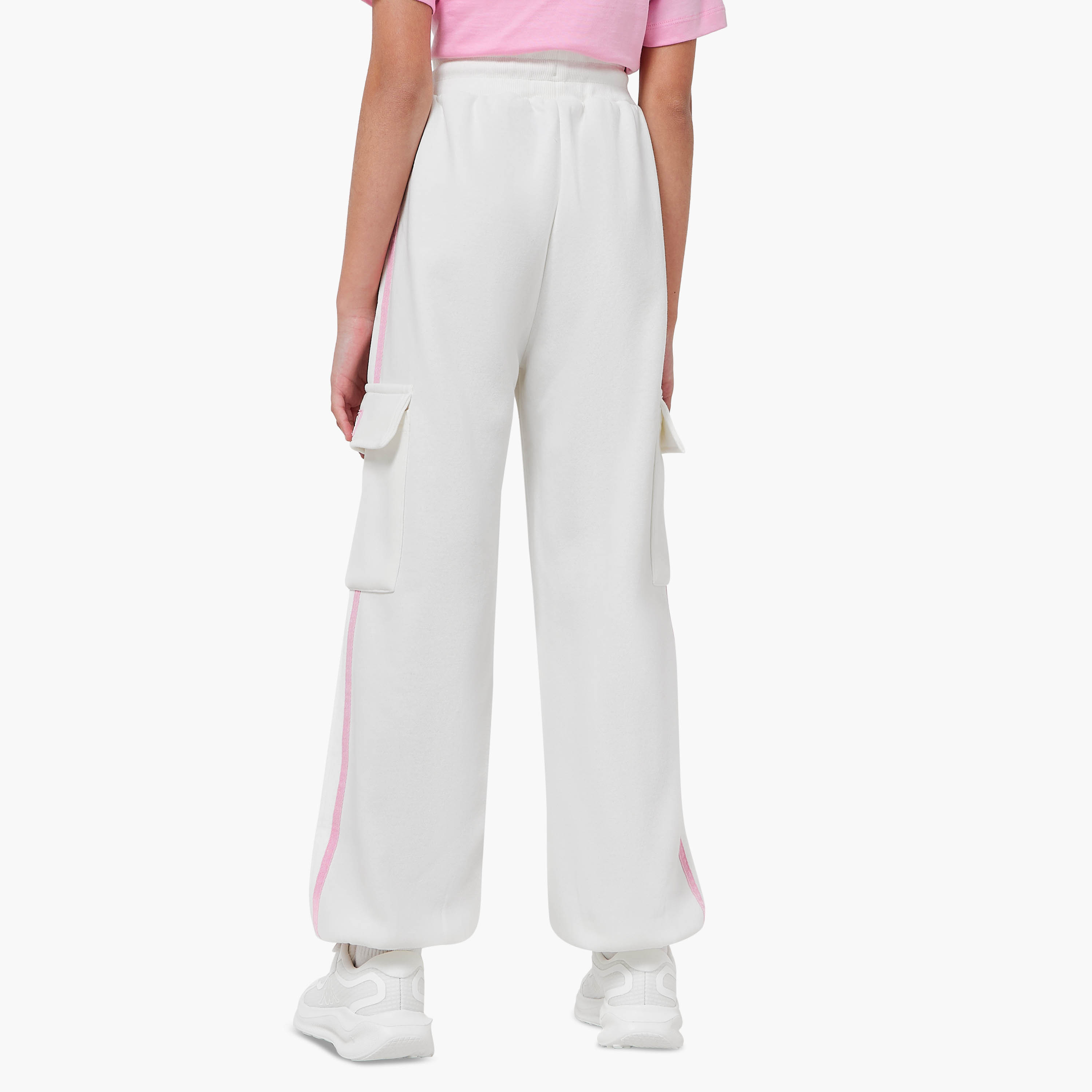 Kappa Girls Joggers with Striped Detail - Polyester - Drawstring Closure-girls-clothing-bottoms-joggersandtrackpants-image-3