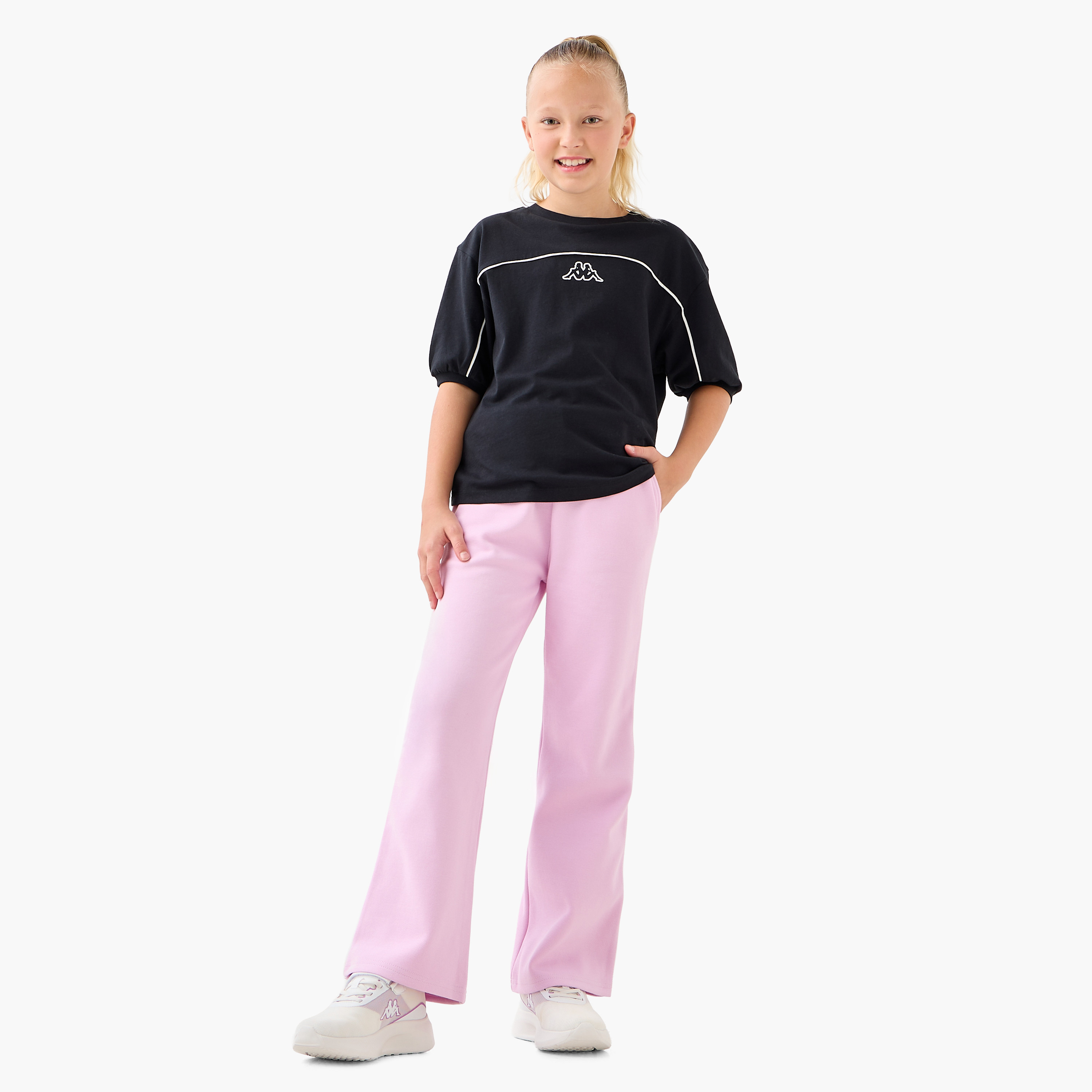 Kappa Girls Track Pants with Pockets - Cotton - Elastic-sports-girls-clothing-bottoms-joggersandtrackpants-image-2