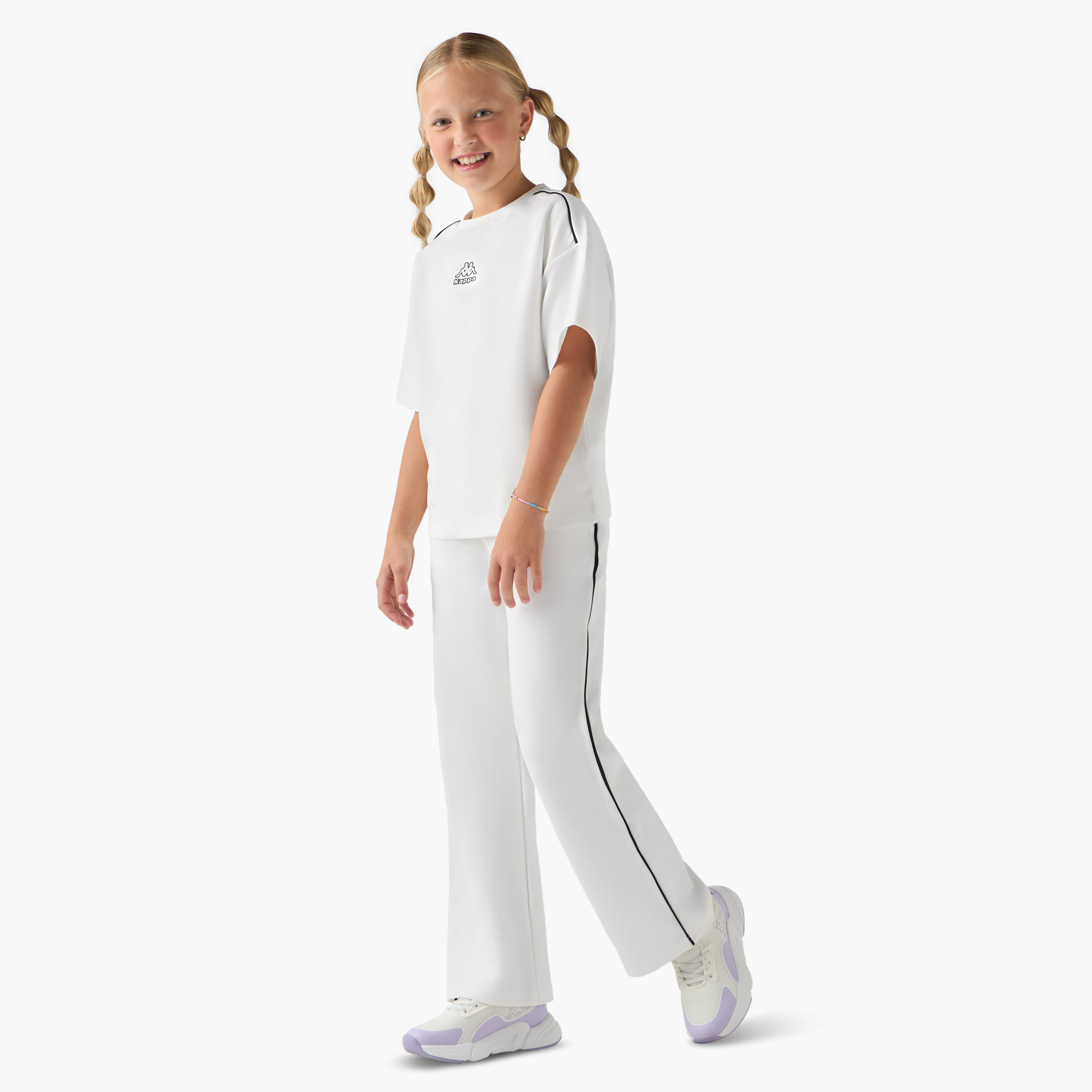 Kappa Girls Track Pants with Pockets - Cotton - Elastic Waist-sports-girls-clothing-bottoms-joggersandtrackpants-image-2