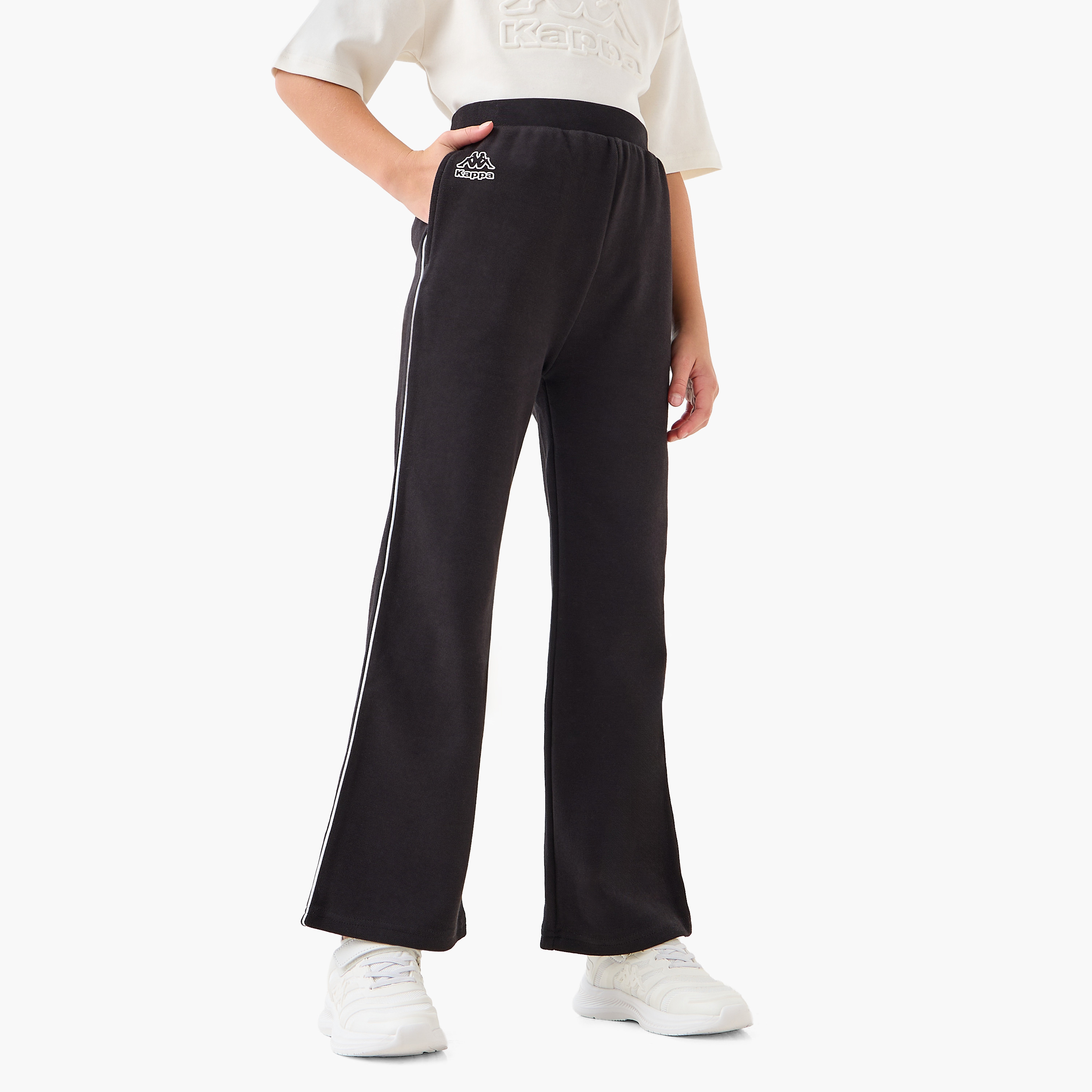 Kappa Girls Track Pants with Pockets - Cotton -Elastic Waist-sports-girls-clothing-bottoms-joggersandtrackpants-image-1