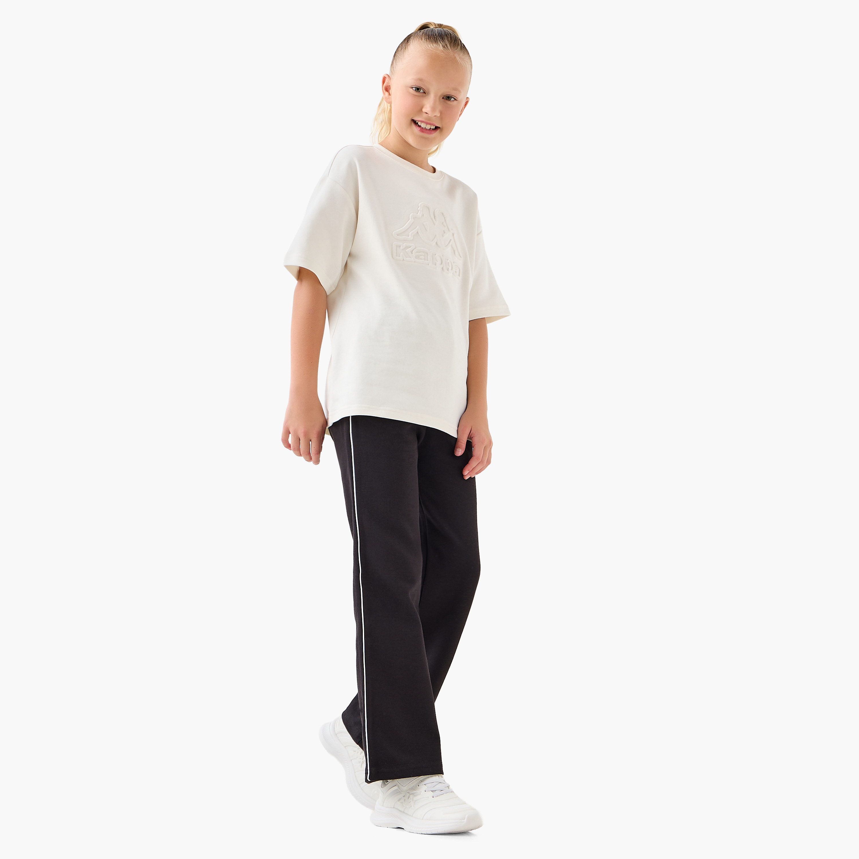 Kappa Girls Track Pants with Pockets - Cotton -Elastic Waist-sports-girls-clothing-bottoms-joggersandtrackpants-image-2