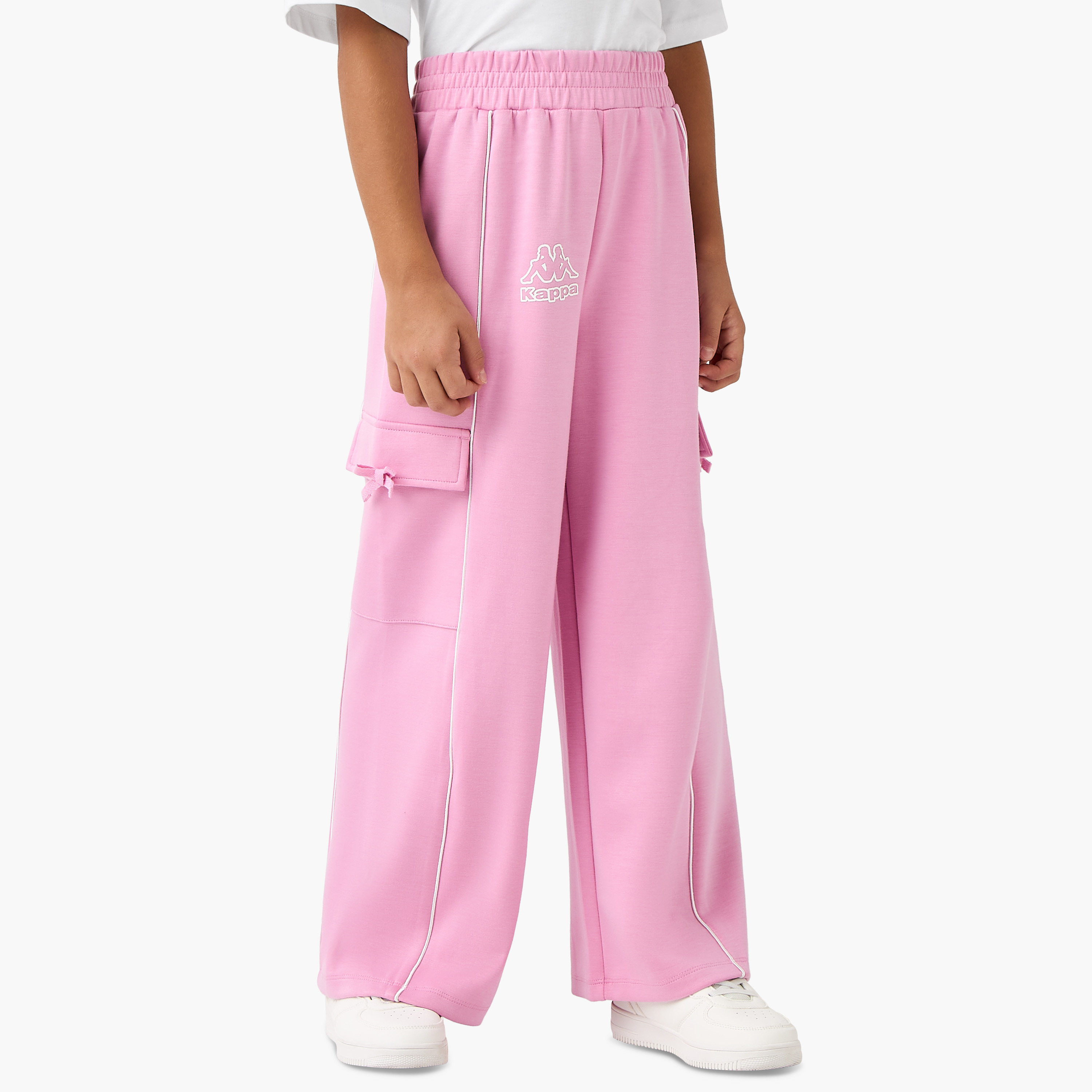 بنطال رياضي بجيوب وطبعة شعار كابا-girls-clothing-bottoms-joggersandtrackpants-image-1