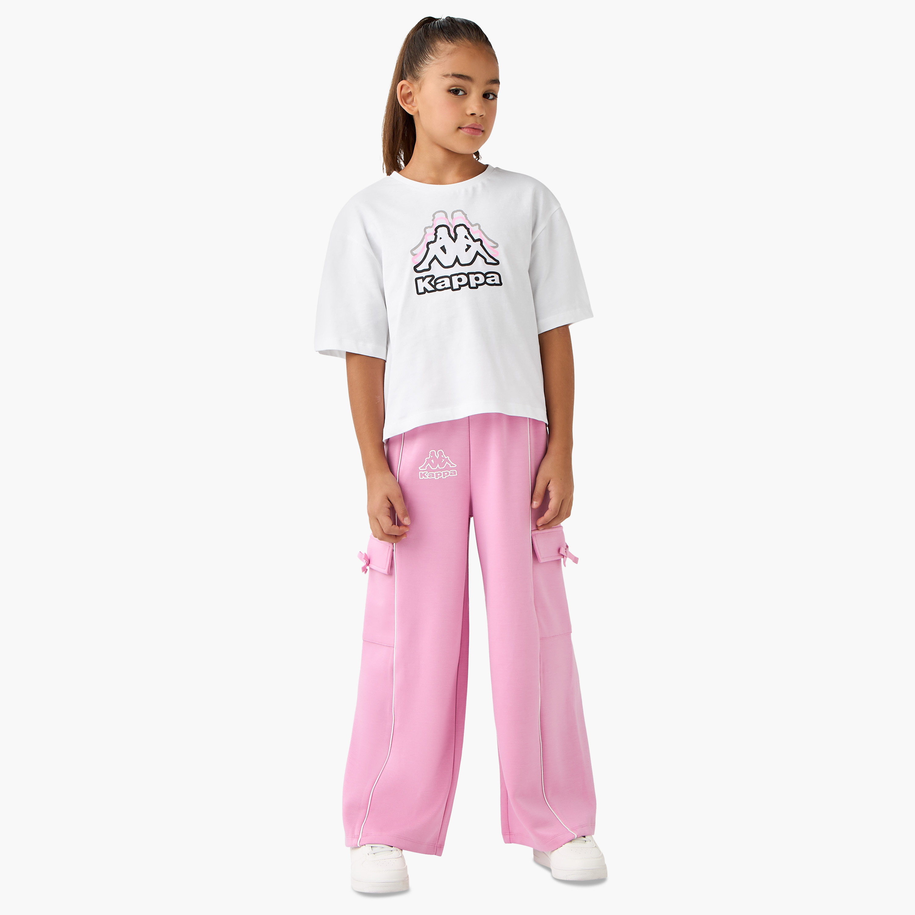 بنطال رياضي بجيوب وطبعة شعار كابا-girls-clothing-bottoms-joggersandtrackpants-image-2