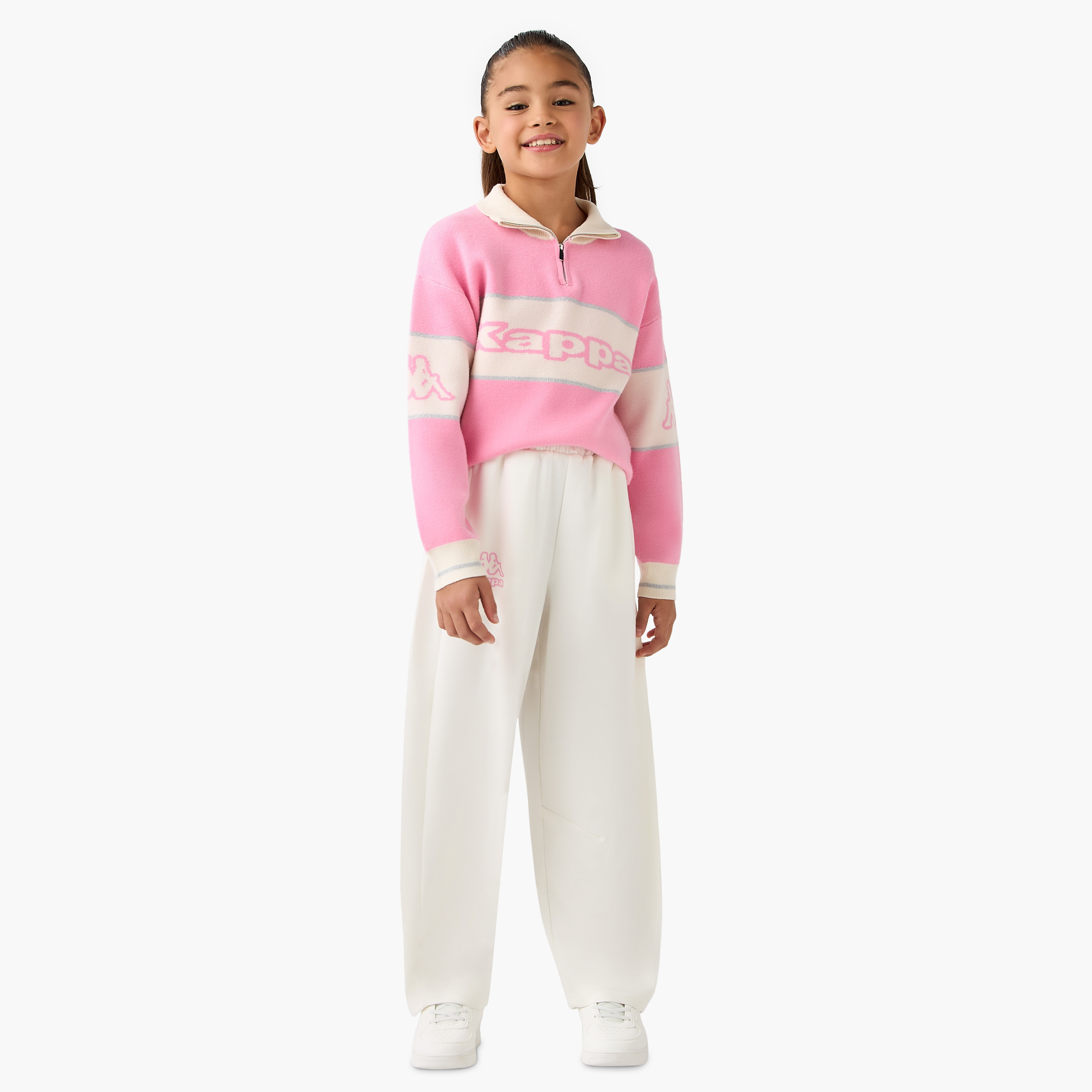 Kappa Logo Print Track Pants with Pockets-girls-clothing-schoolwear-bottoms-pants-image-2