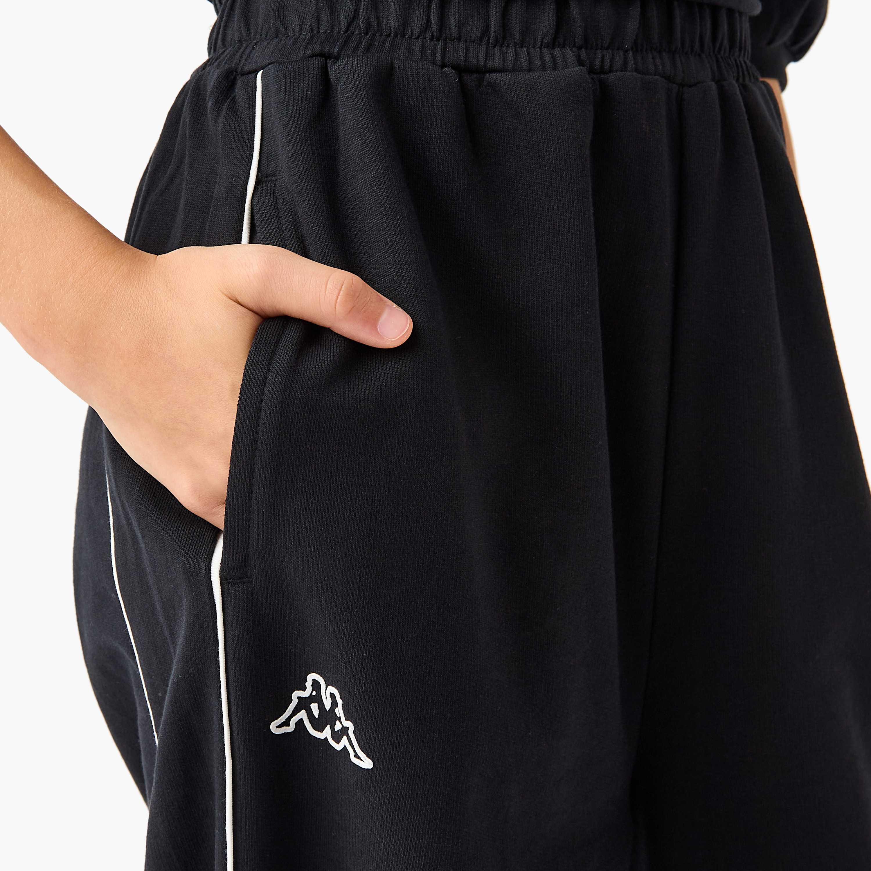 Kappa Logo Print Track Pants with Pockets-sports-girls-clothing-bottoms-image-5