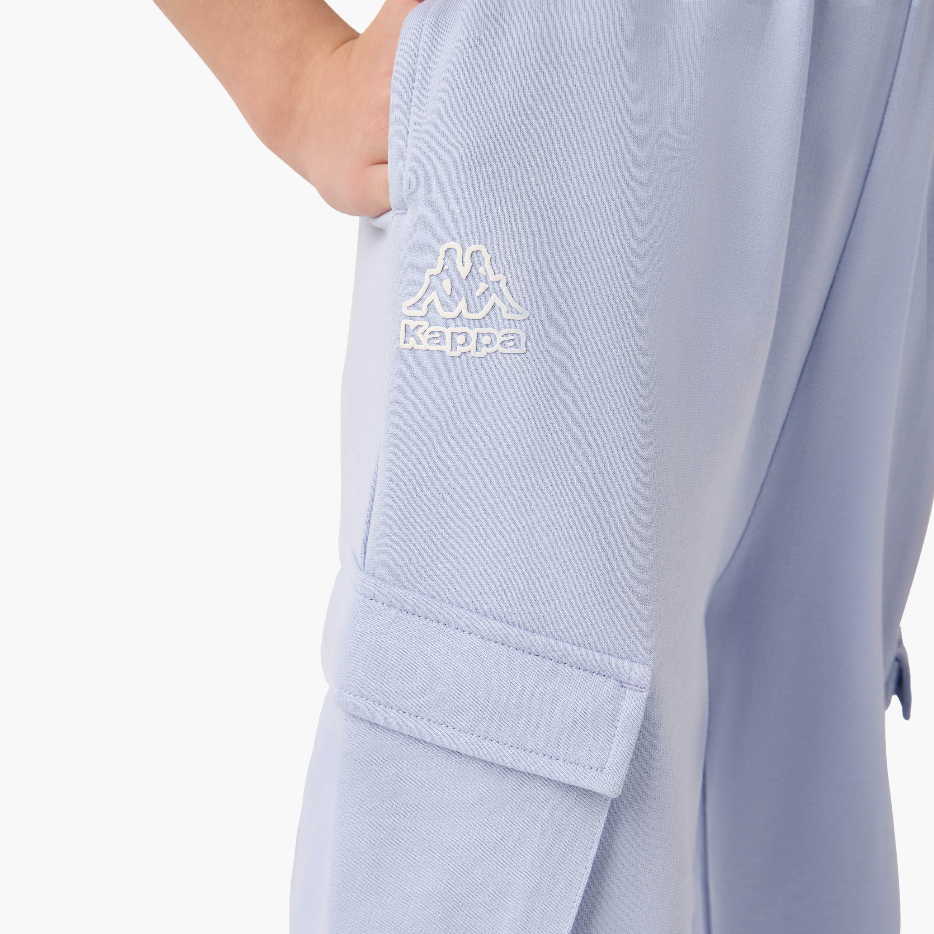 Kappa Solid Cargo Joggers with Pockets-girls-clothing-sportswear-bottoms-image-4